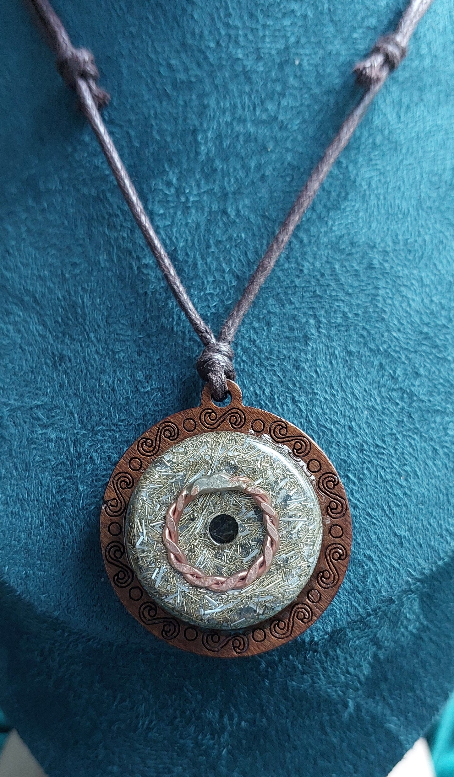 Fire Infinity - Orgonite Necklace with Tensor Ring