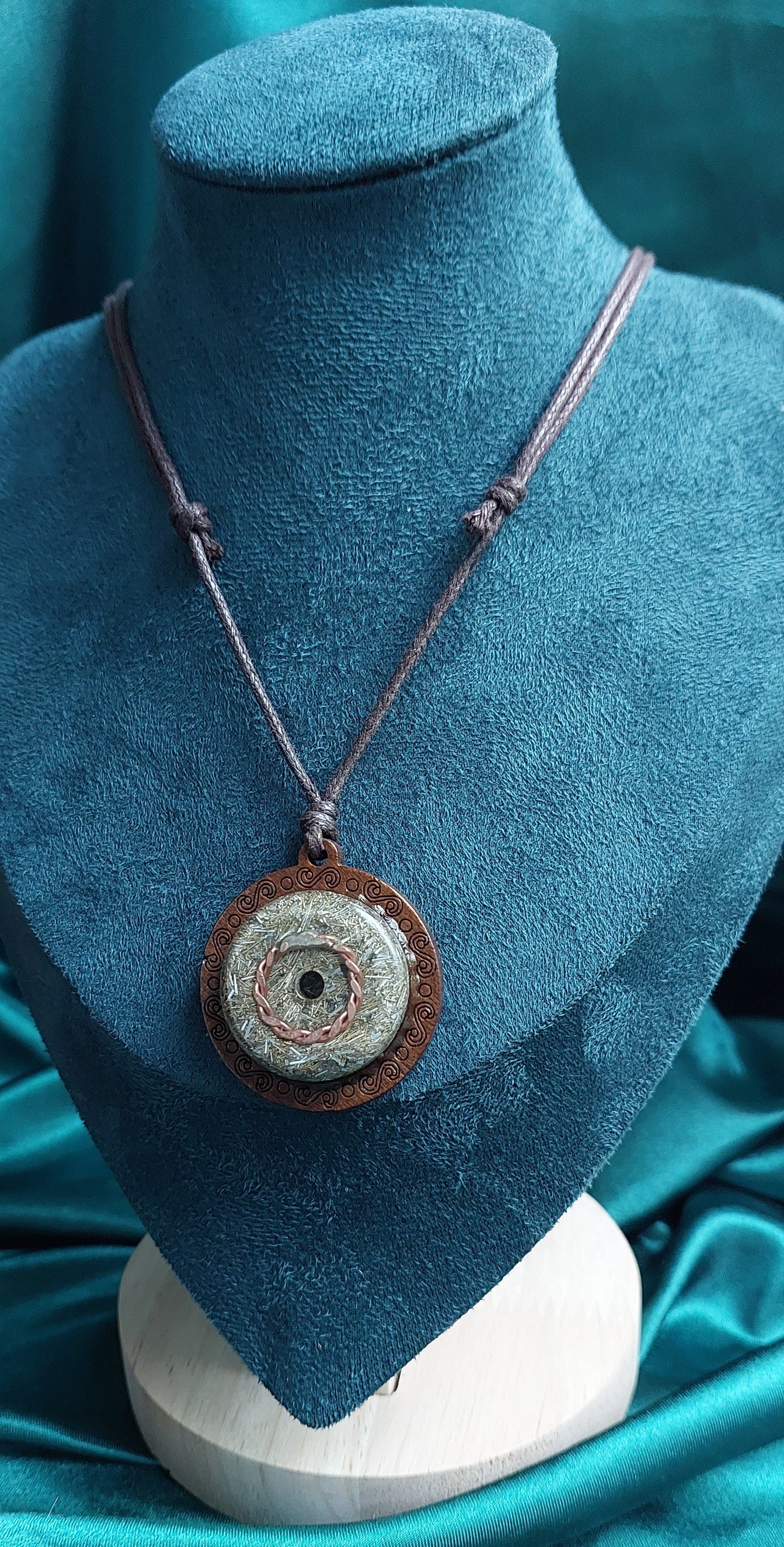 Fire Infinity - Orgonite Necklace with Tensor Ring