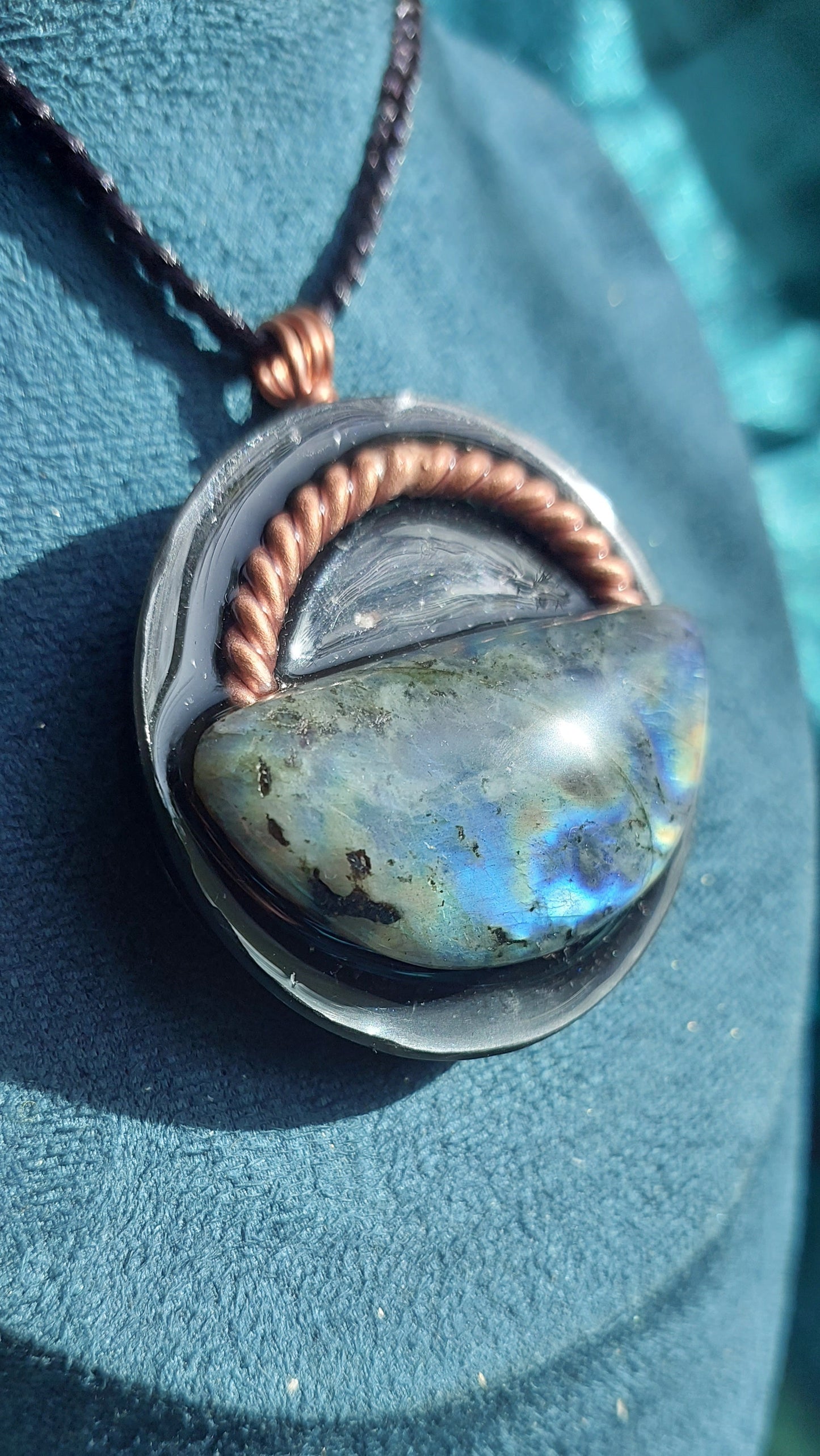 Labradorite Orgonite Talisman Necklace - Intuition, Transformation, & Clarity