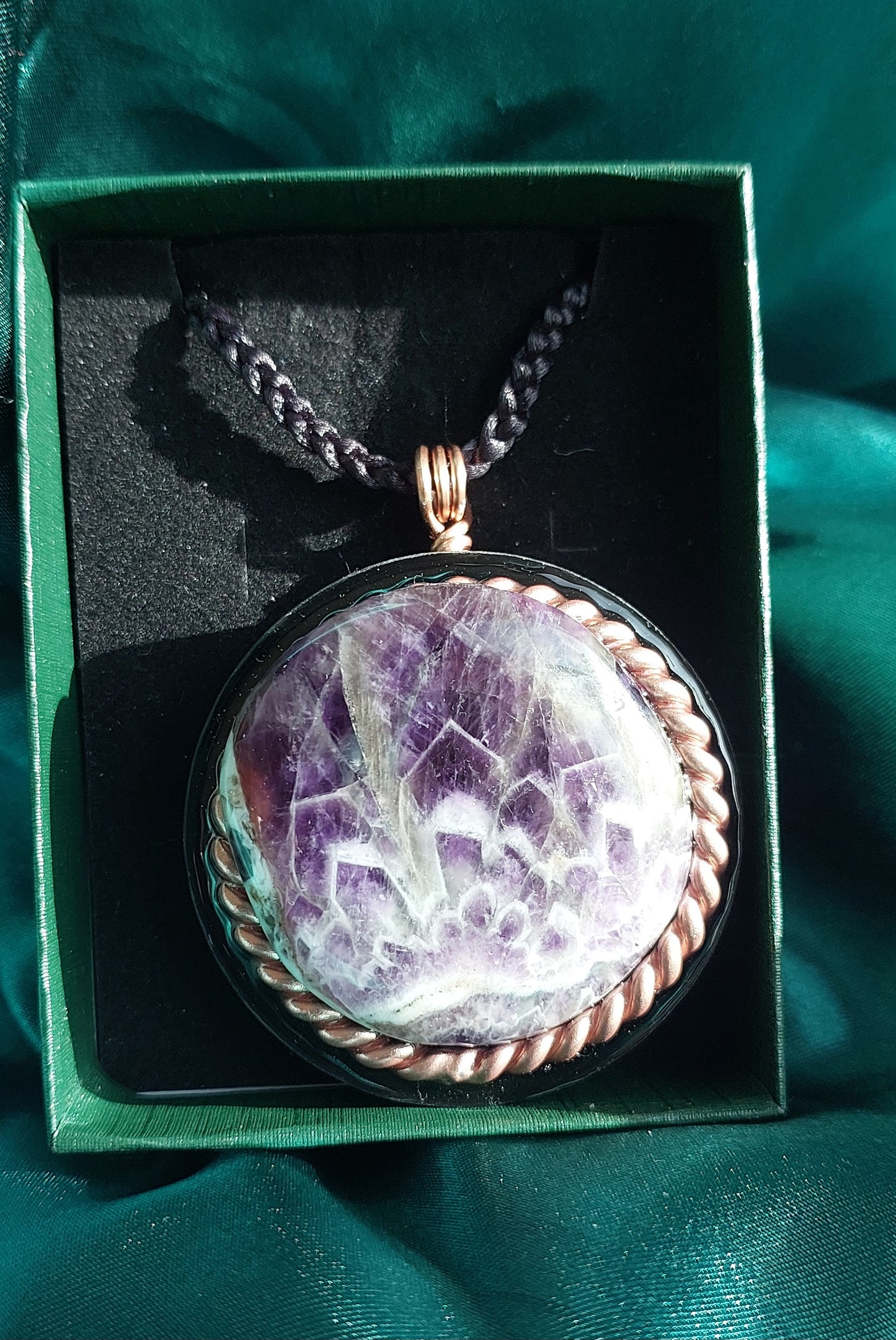 Amethyst Orgonite Talisman Necklace - Spiritual Clarity, Calm & Energetic Protection