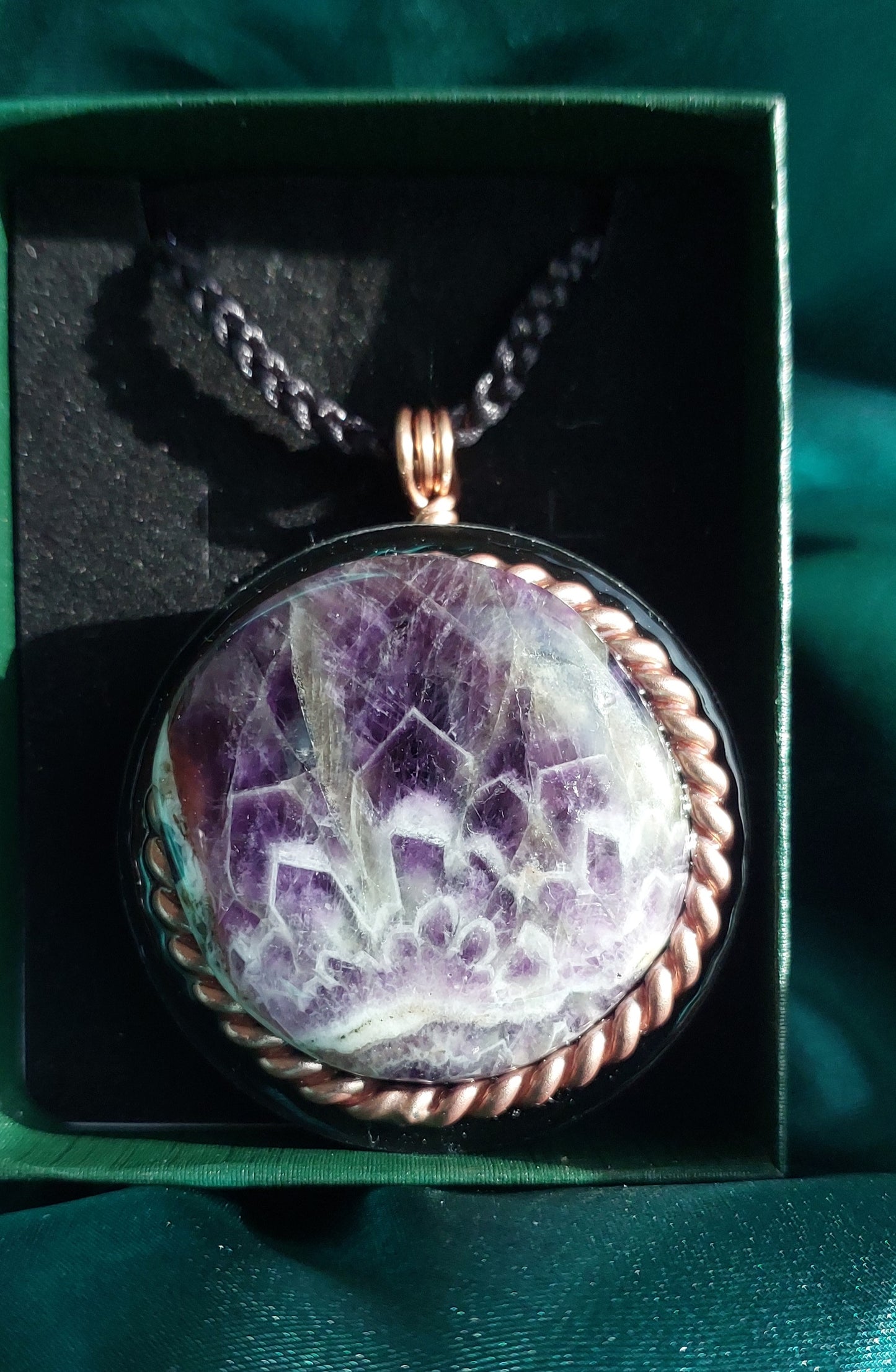 Amethyst Orgonite Talisman Necklace - Spiritual Clarity, Calm & Energetic Protection