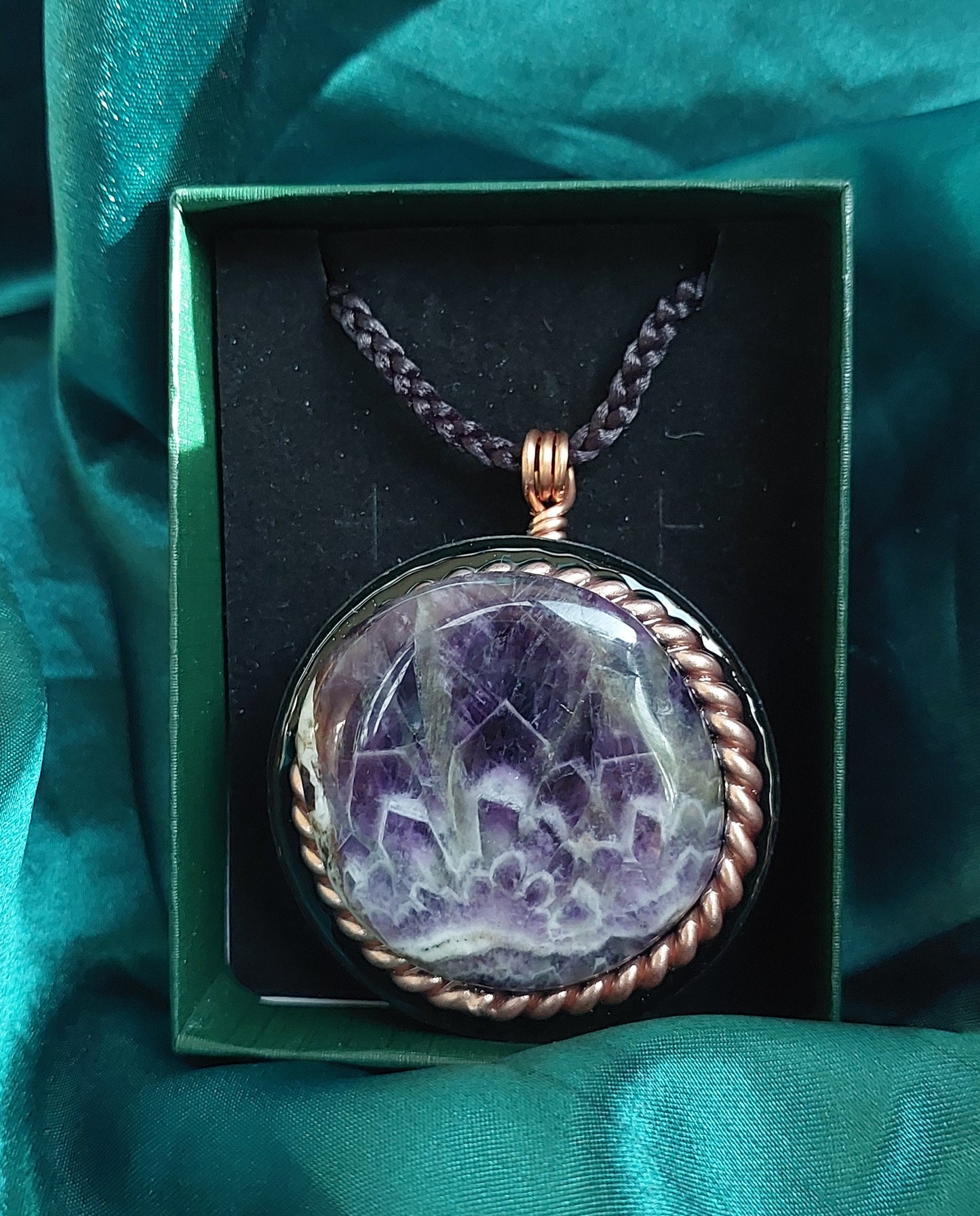 Amethyst Orgonite Talisman Necklace - Spiritual Clarity, Calm & Energetic Protection