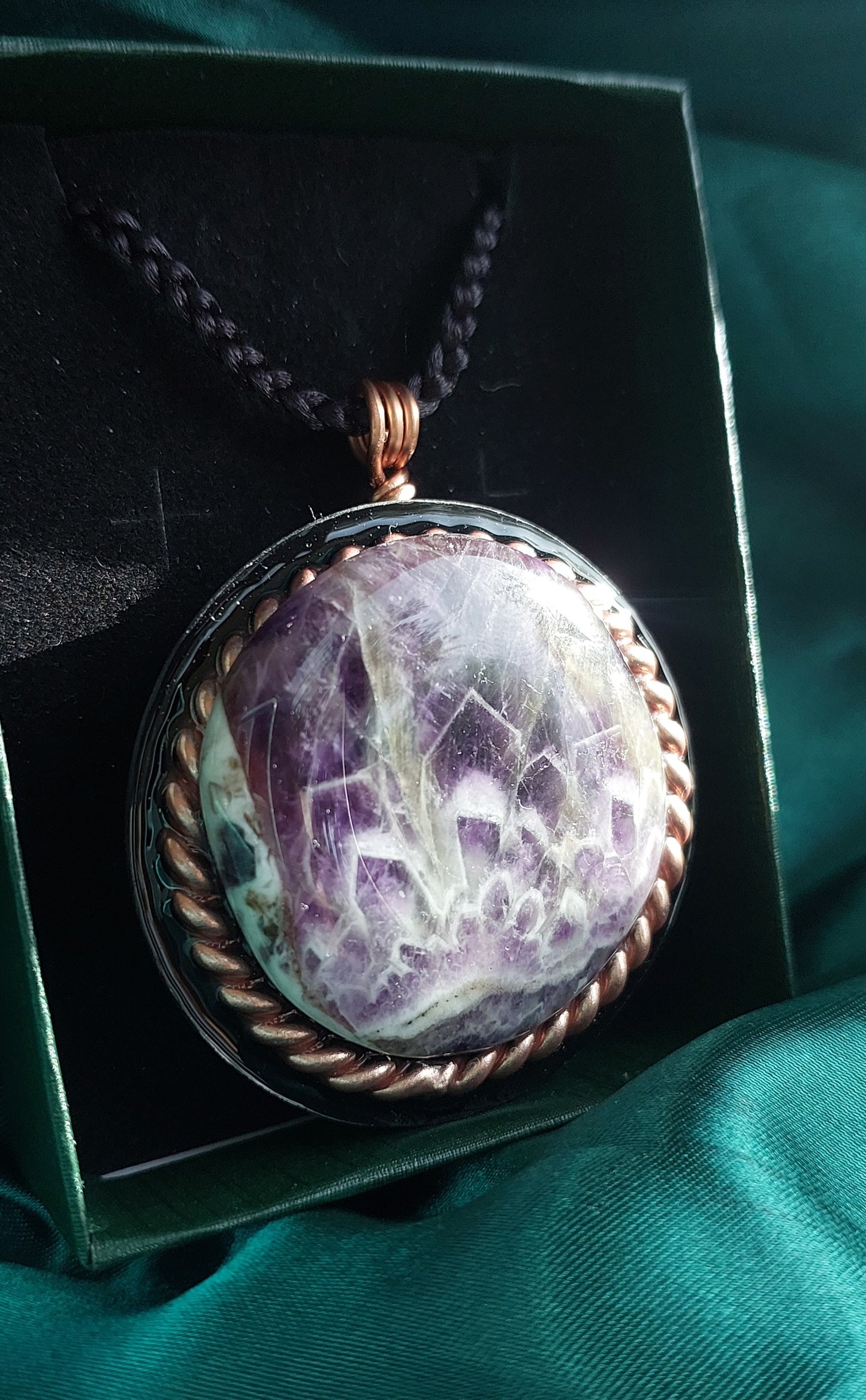Amethyst Orgonite Talisman Necklace - Spiritual Clarity, Calm & Energetic Protection