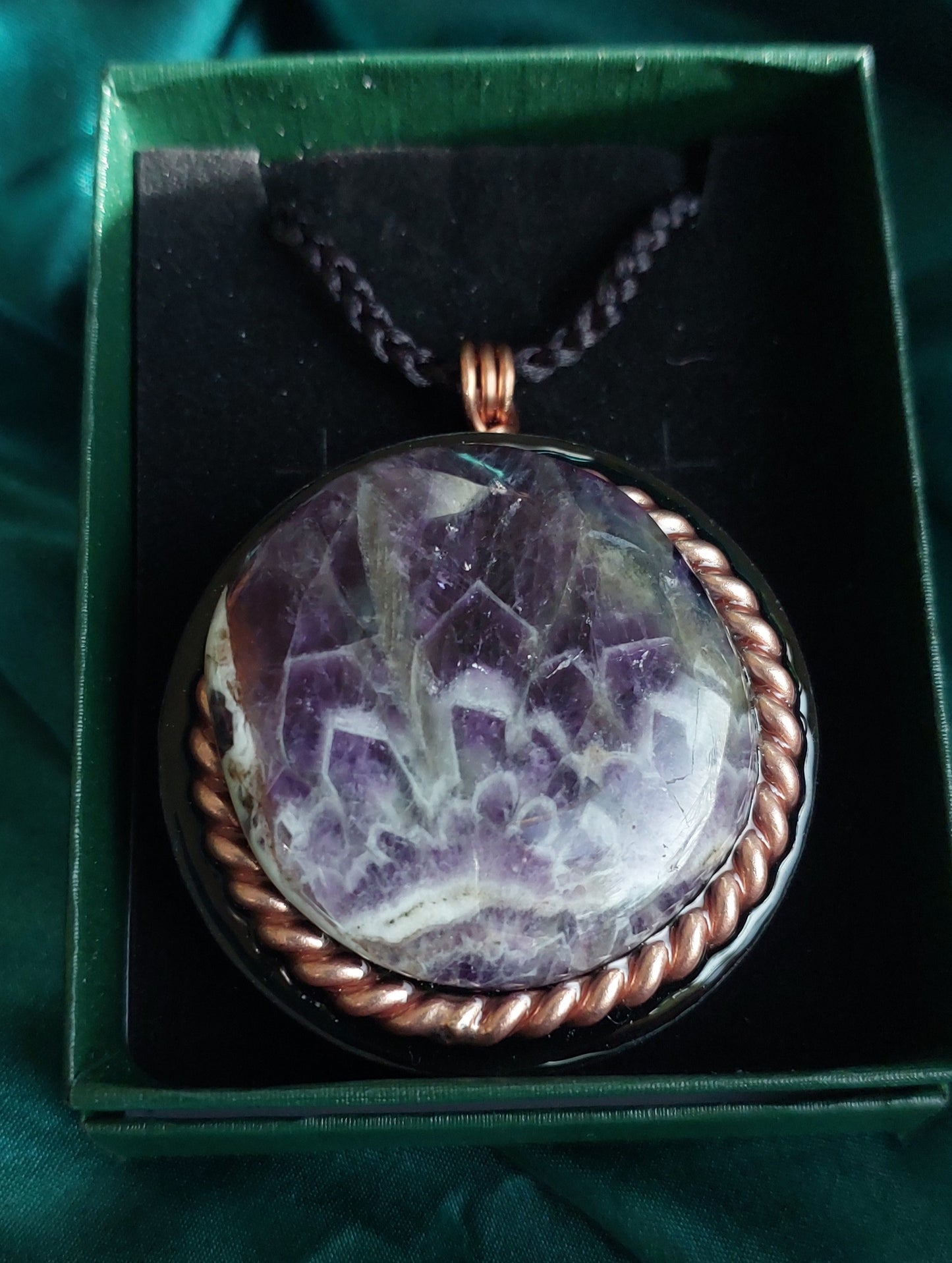 Amethyst Orgonite Talisman Necklace - Spiritual Clarity, Calm & Energetic Protection