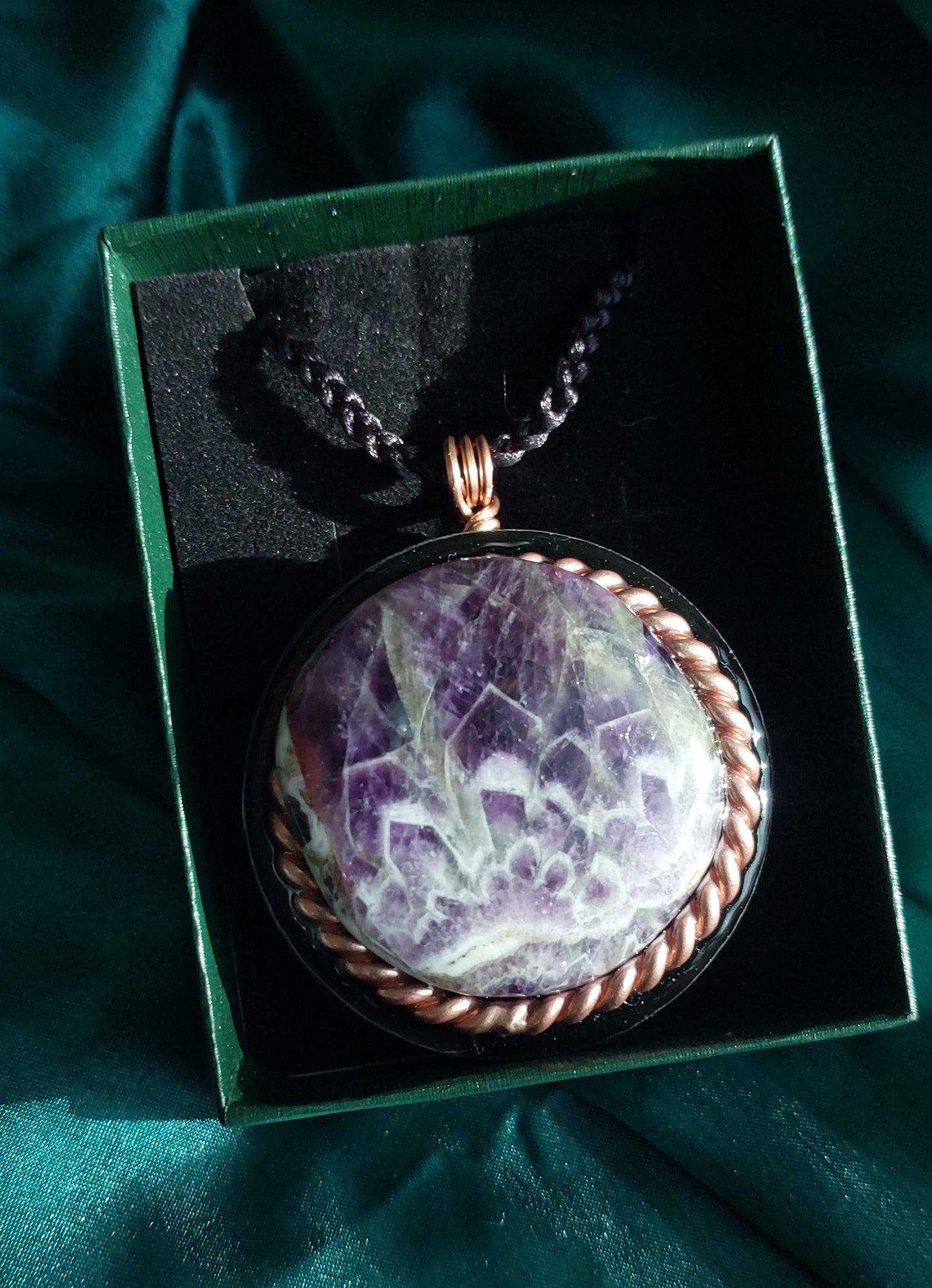 Amethyst Orgonite Talisman Necklace - Spiritual Clarity, Calm & Energetic Protection