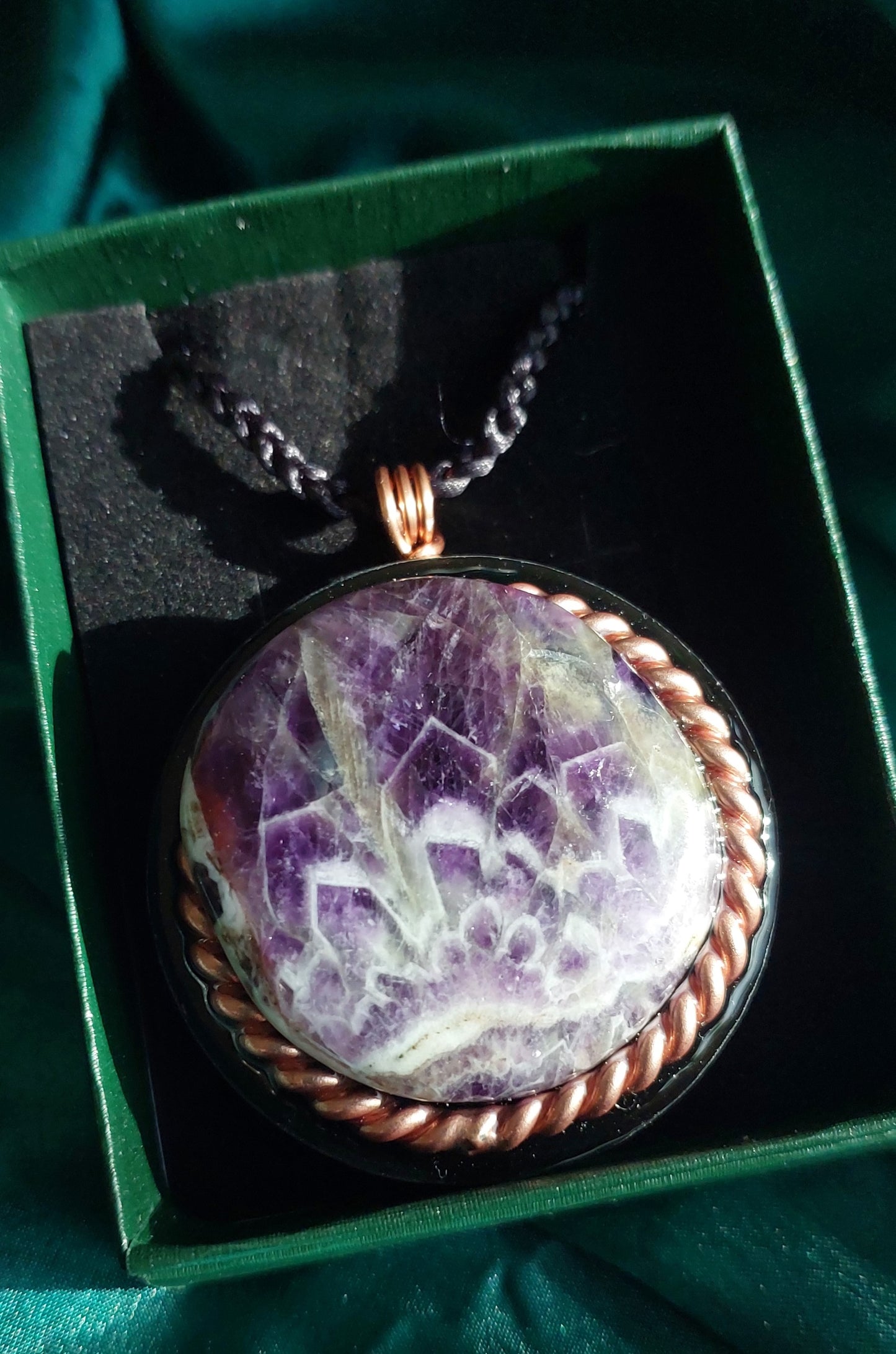 Amethyst Orgonite Talisman Necklace - Spiritual Clarity, Calm & Energetic Protection