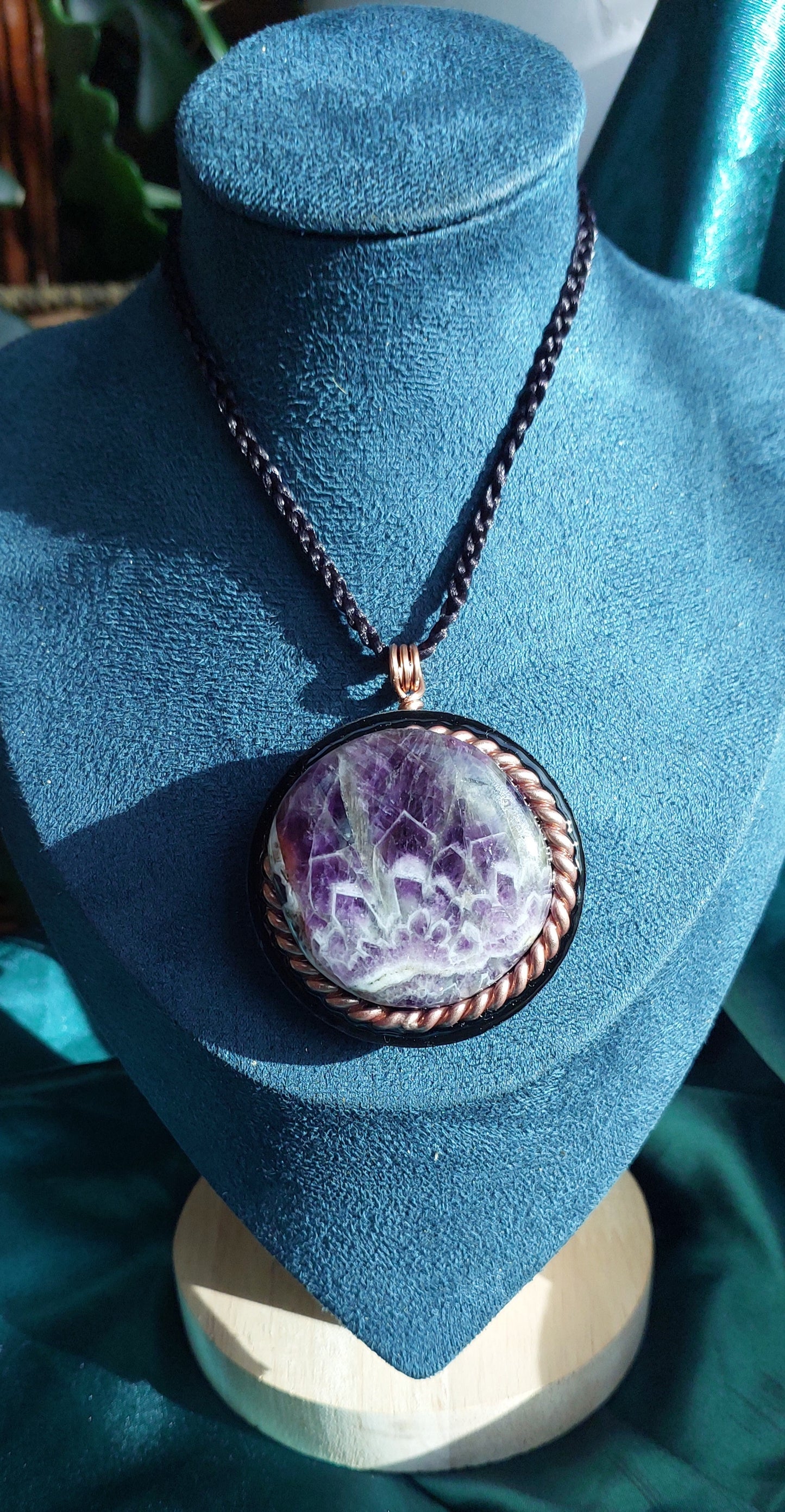 Amethyst Orgonite Talisman Necklace - Spiritual Clarity, Calm & Energetic Protection
