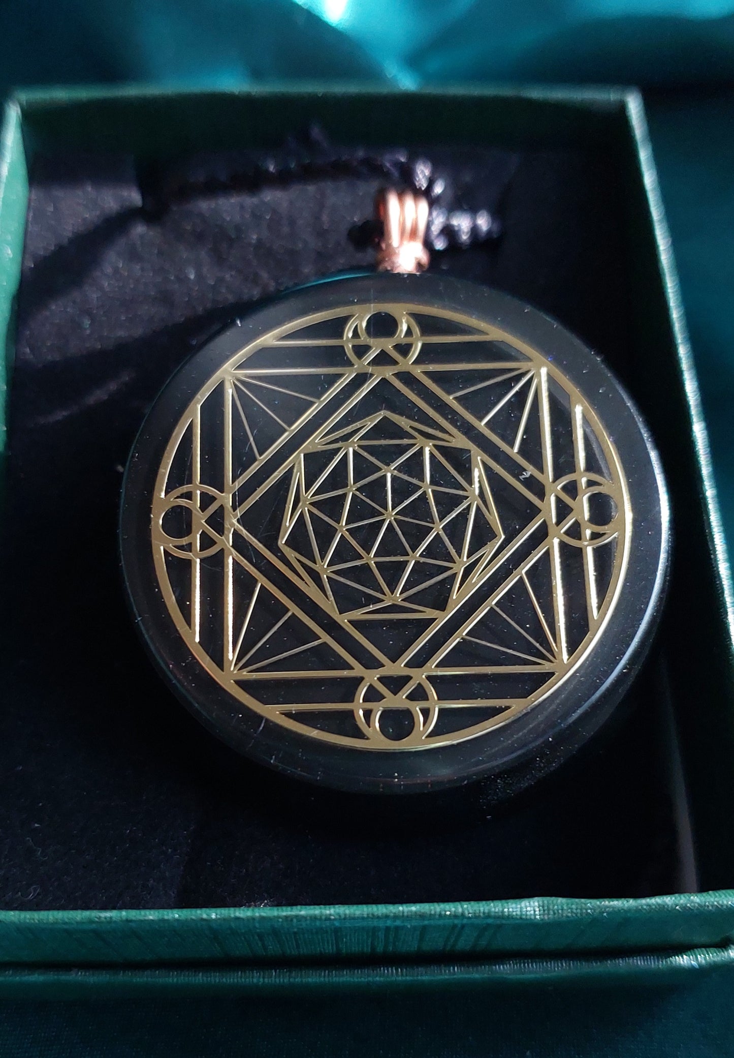 Blue Apatite Orgonite Talisman Necklace - Clarity, Expression & Ancient Memory