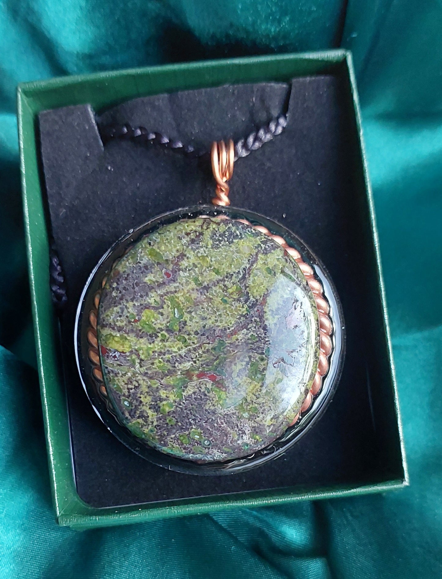 Dragonstone Orgonite Talisman Necklace - Courage, Protection & Ancestral Grounding