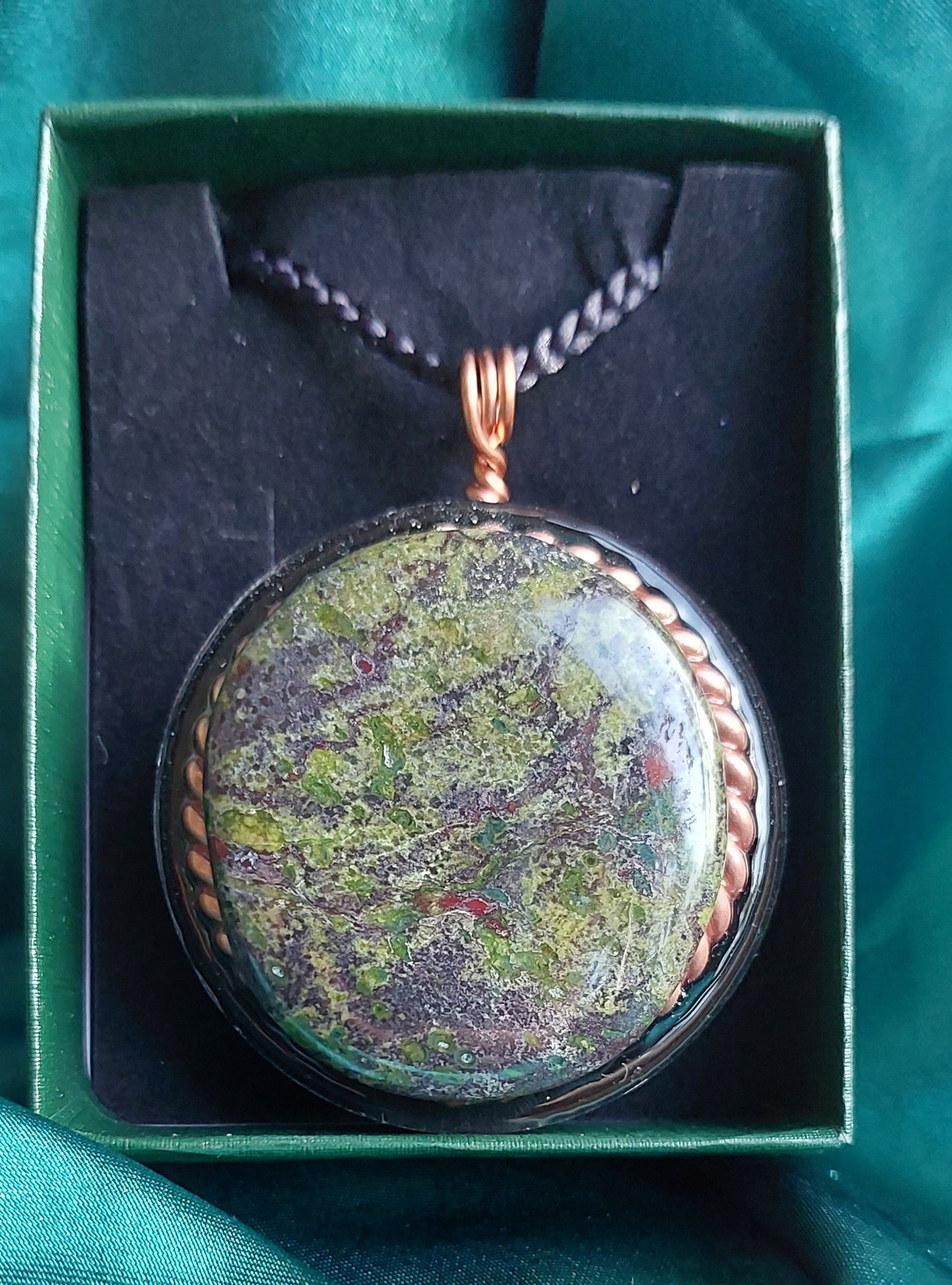 Dragonstone Orgonite Talisman Necklace - Courage, Protection & Ancestral Grounding