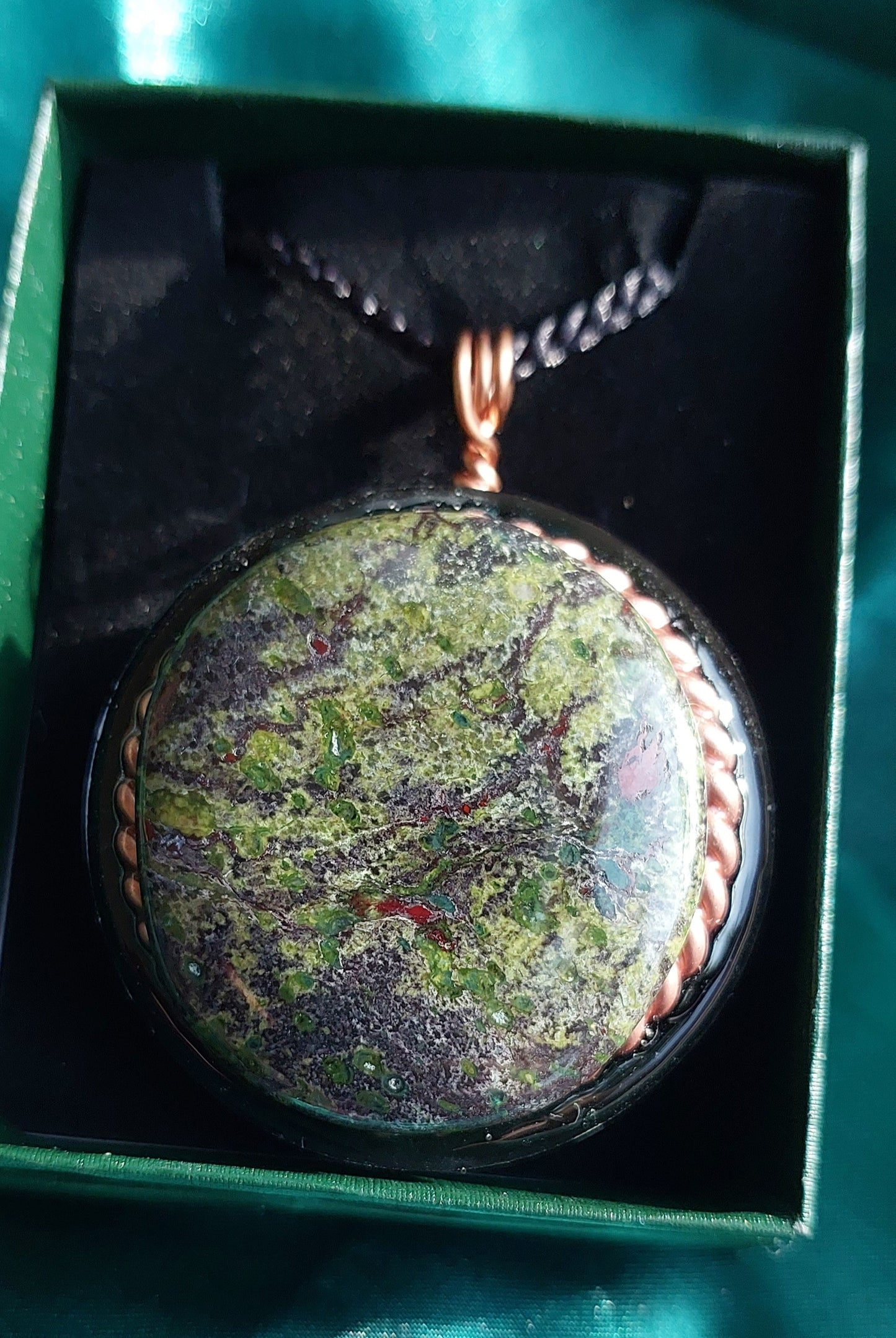 Dragonstone Orgonite Talisman Necklace - Courage, Protection & Ancestral Grounding