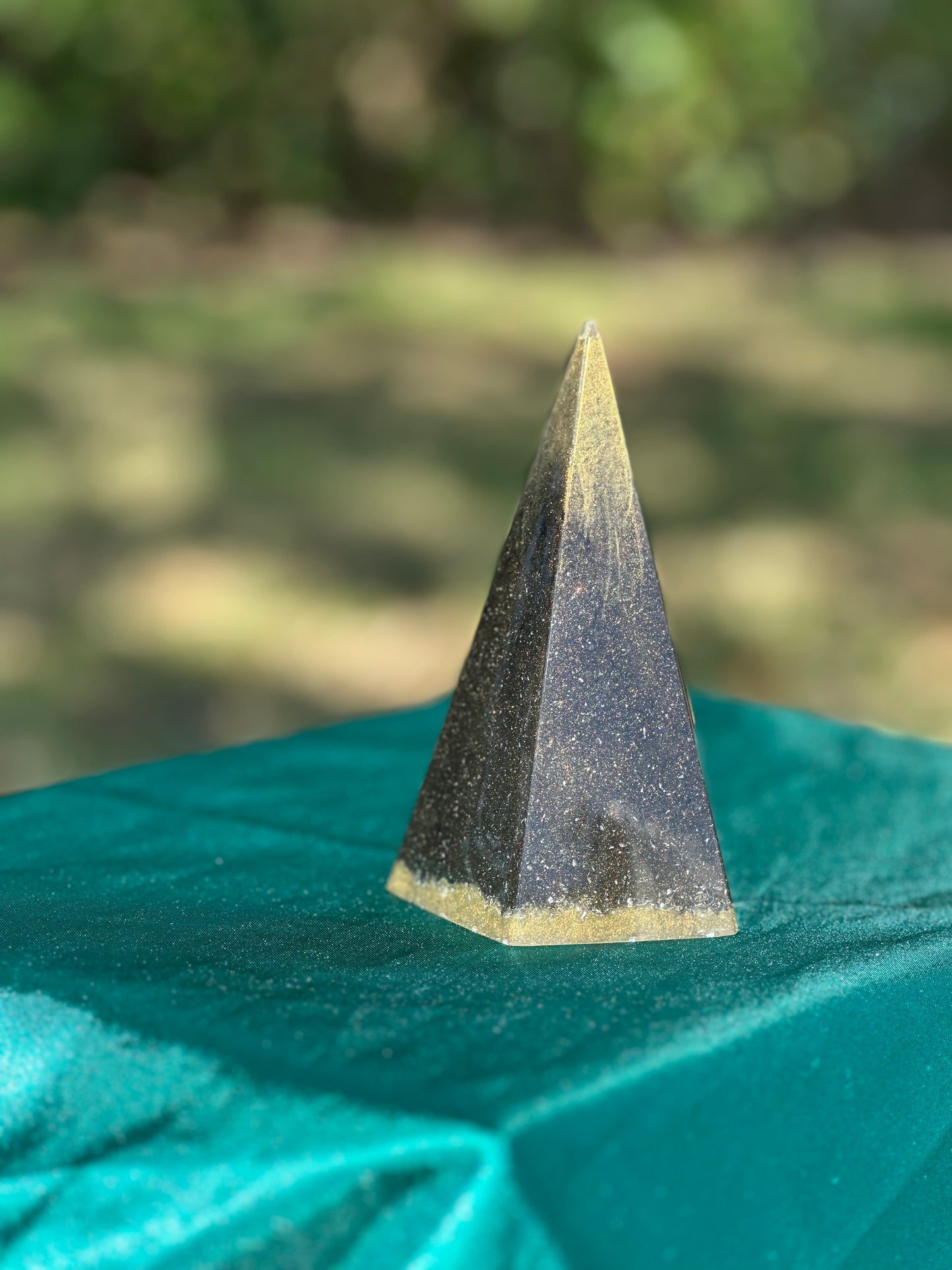 Elite Shungite Pentagonal Orgonite Pyramid – Grounding & EMF Energy Transmutation
