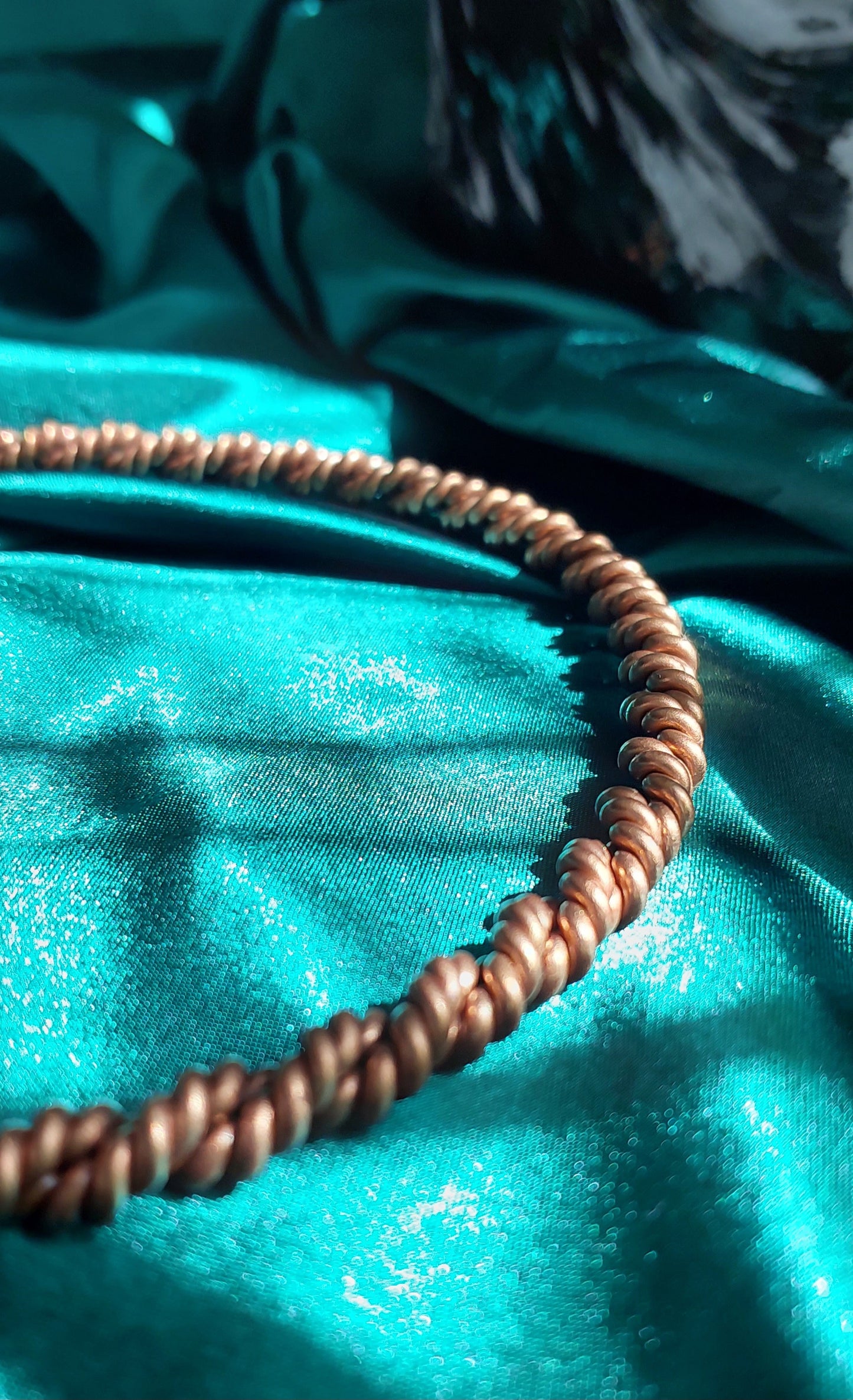 333MHz Cubit King Solomon's Temple Copper Tensor Ring - Single or Double Twisted