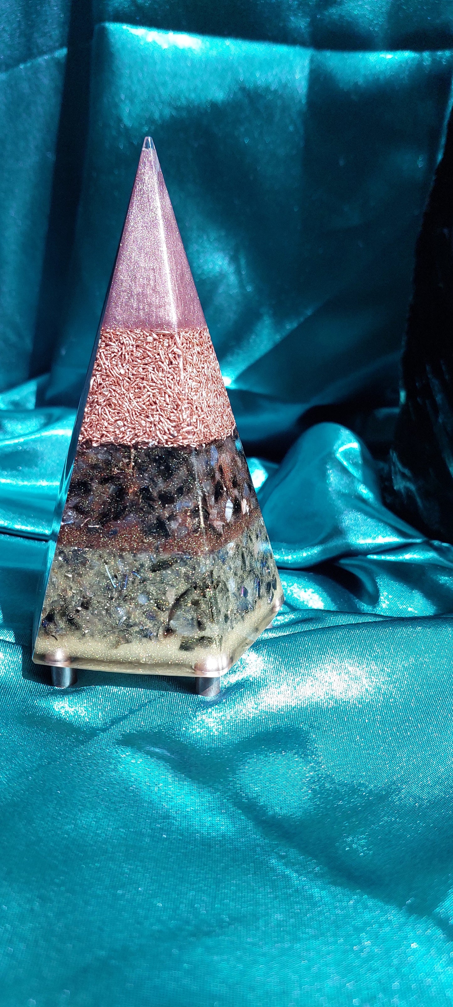 Energetic Ascendance - Copper Pentagonal Orgonite Pyramid