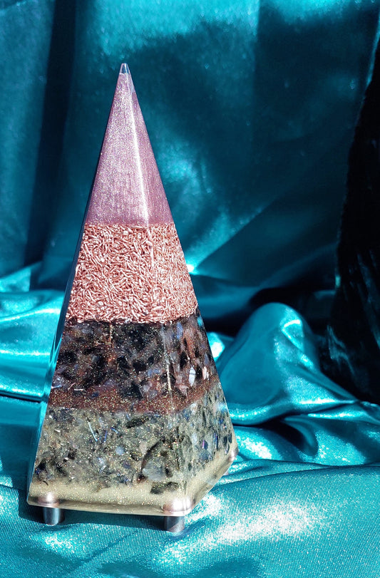 Energetic Ascendance - Copper Pentagonal Orgonite Pyramid