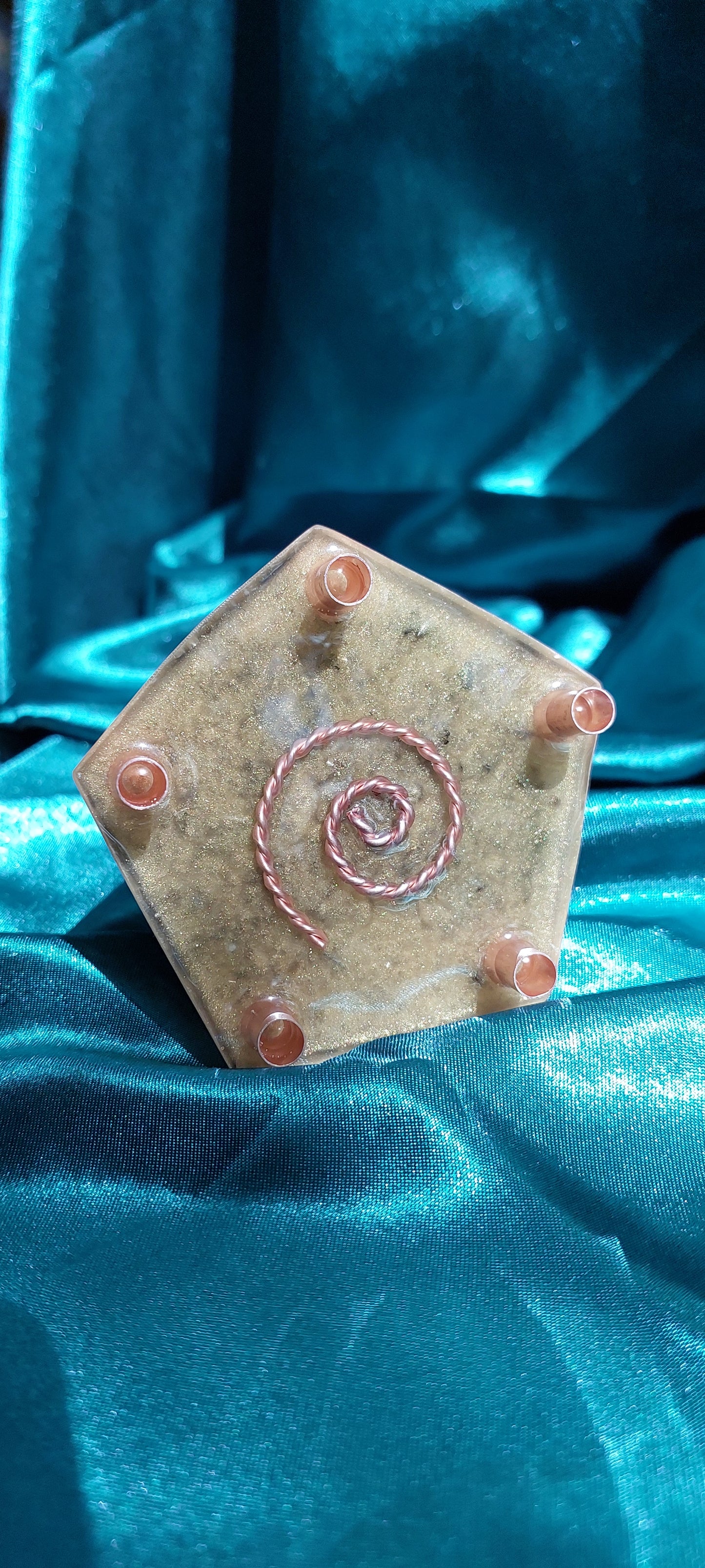 Energetic Ascendance - Copper Pentagonal Orgonite Pyramid