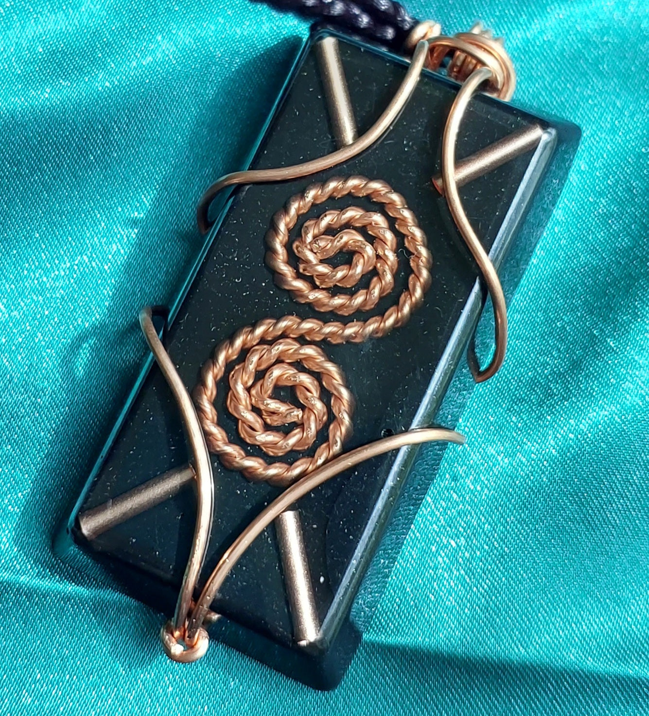 Cosmic Spiral - Copper Orgonite Necklace