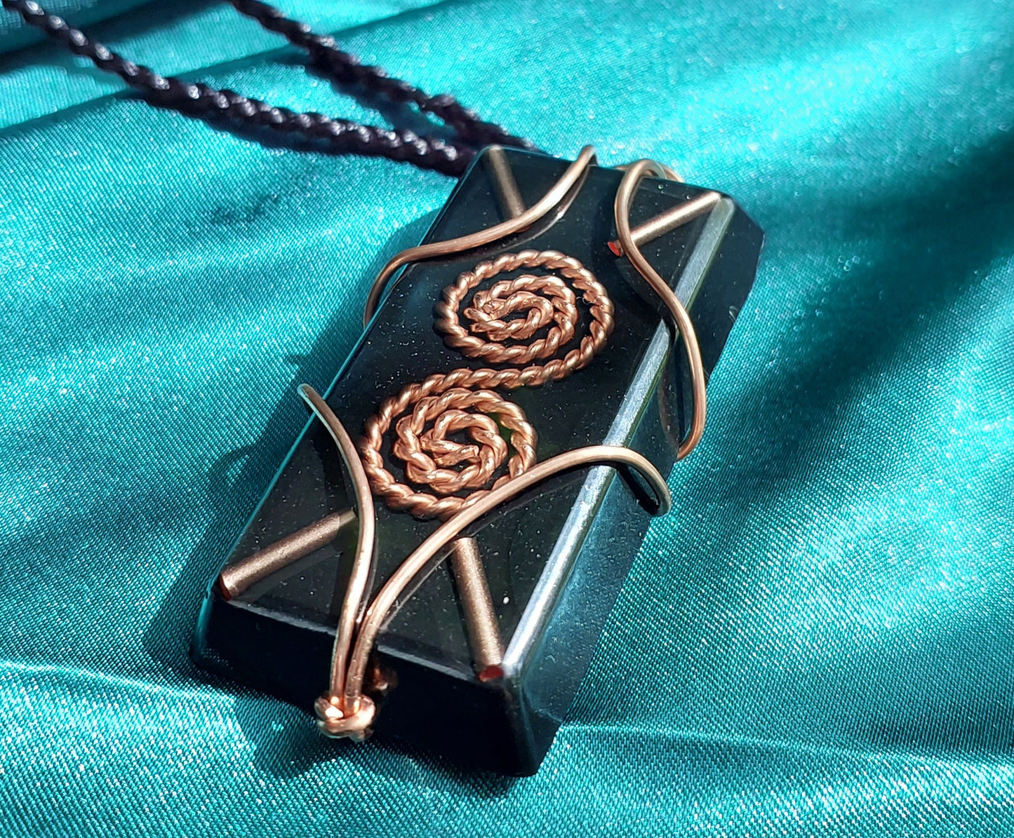 Cosmic Spiral - Copper Orgonite Necklace