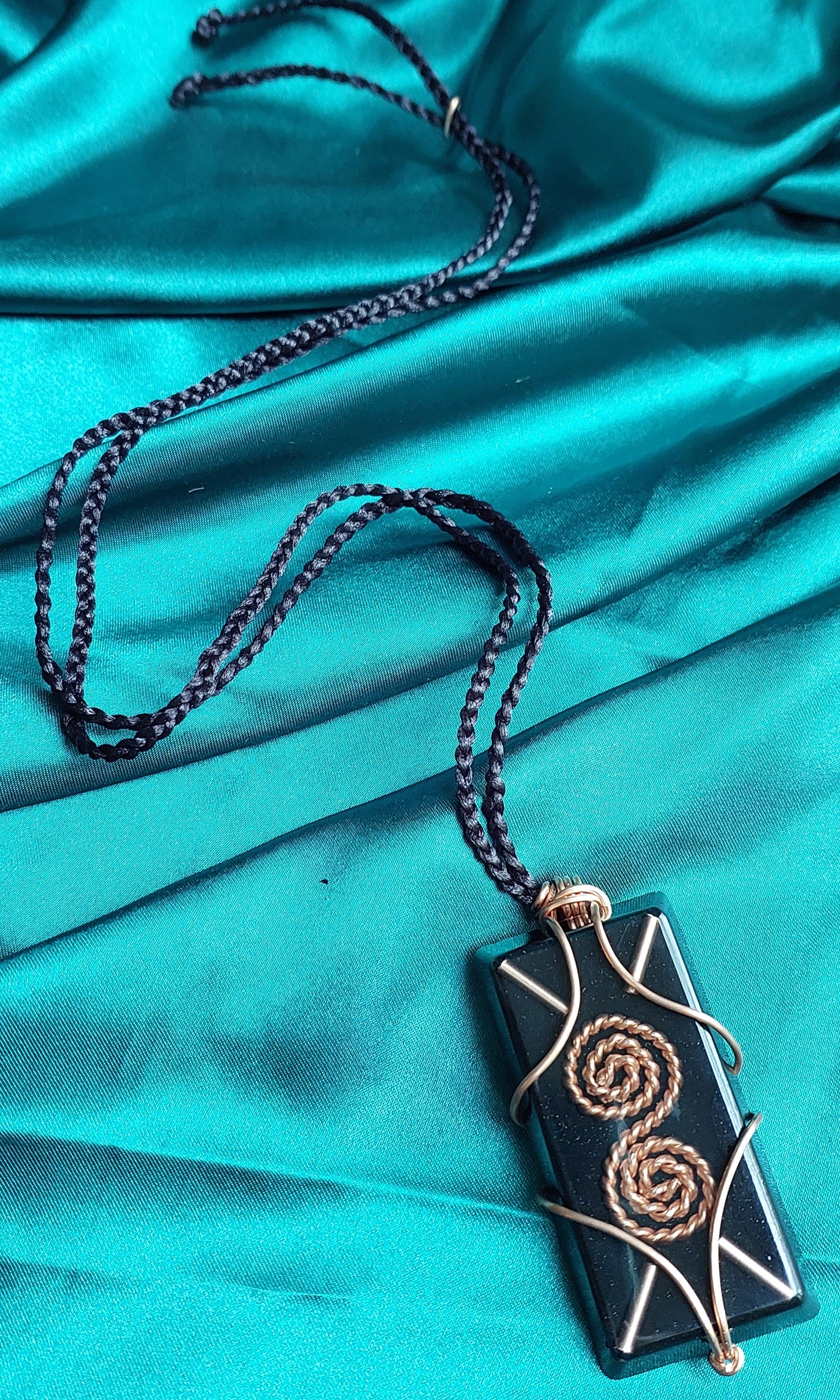 Cosmic Spiral - Copper Orgonite Necklace