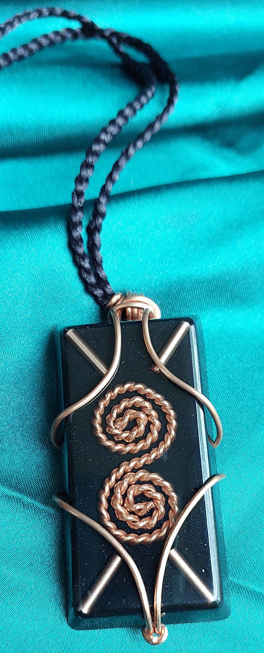 Cosmic Spiral - Copper Orgonite Necklace