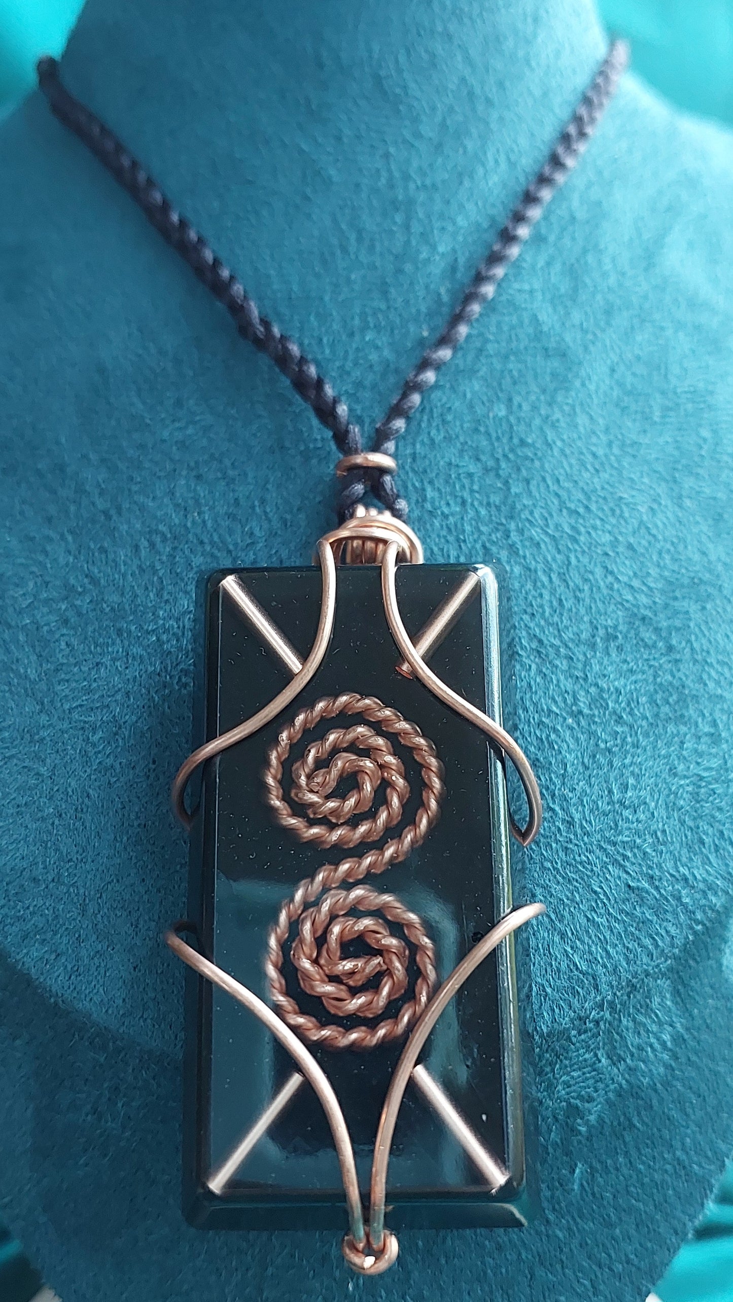 Cosmic Spiral - Copper Orgonite Necklace