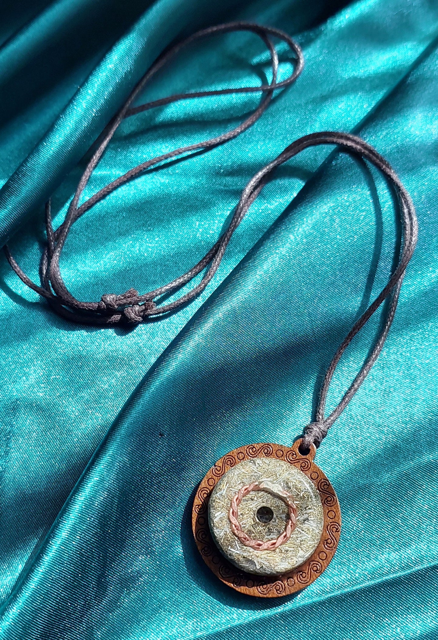 Fire Infinity - Orgonite Necklace with Tensor Ring