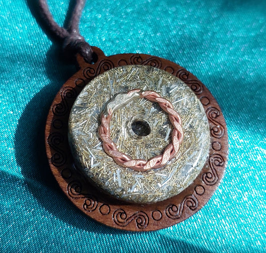 Fire Infinity - Orgonite Necklace with Tensor Ring