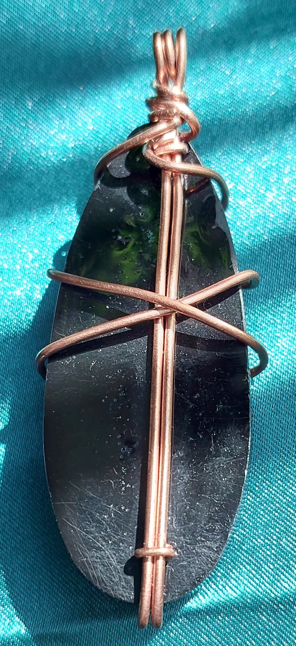 Black Starry Night - Copper Wired Orgonite Pendant Collection