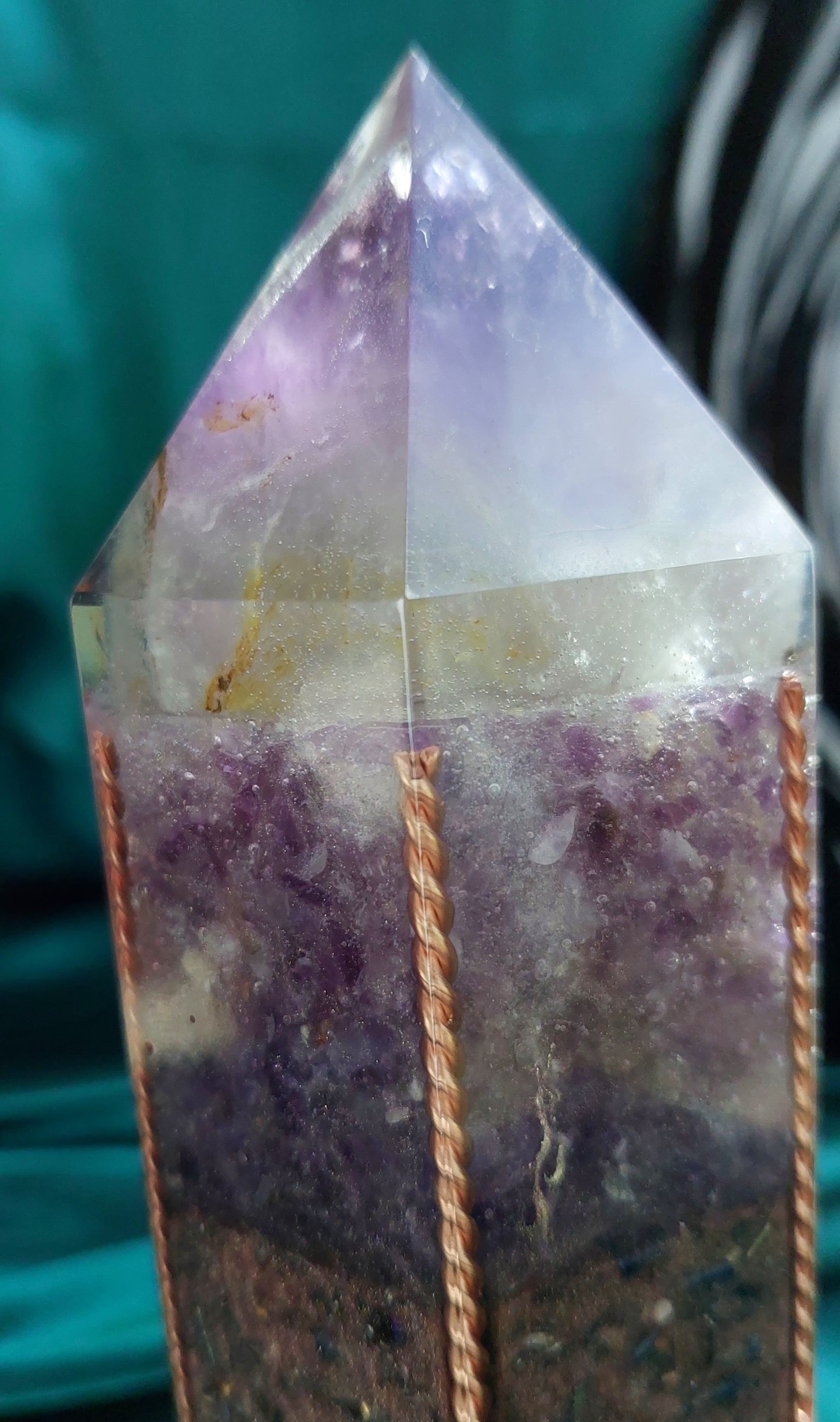 Celestial - Amethyst Orgonite Obelisk