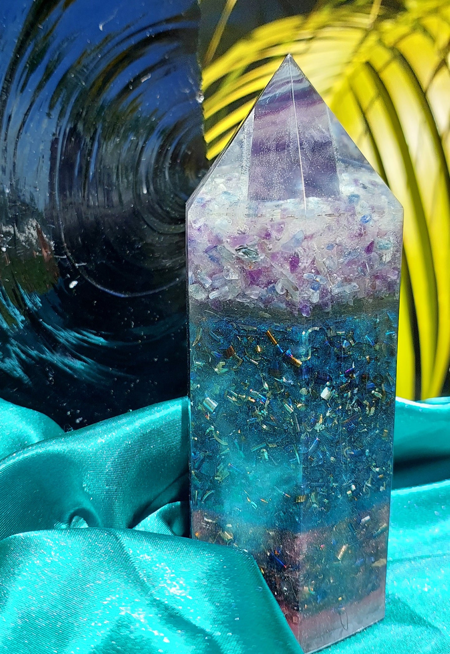 Fluorite Aurora - Large Orgonite Obelisk