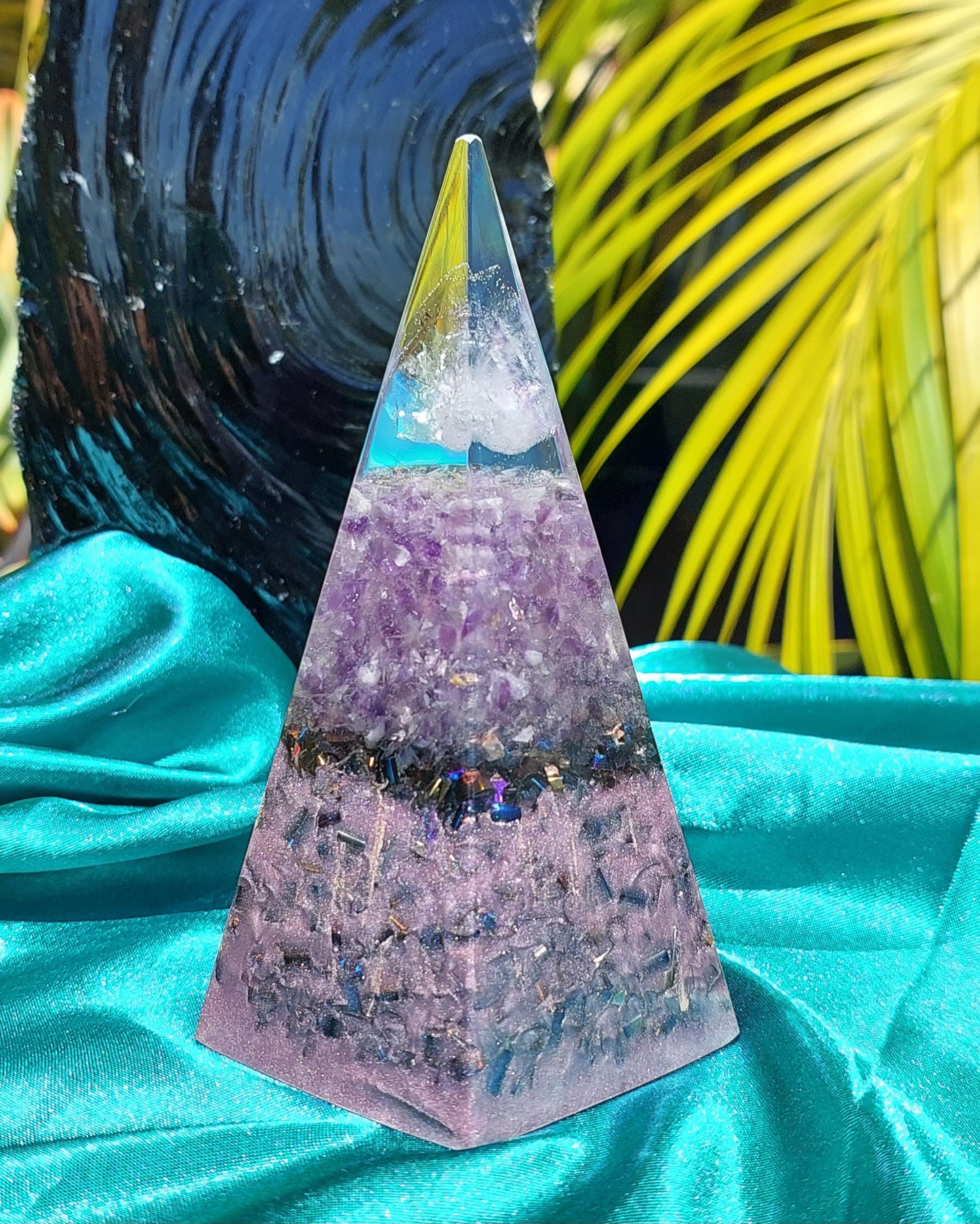 Amethyst Apex - Pentagonal Orgonite Pyramid