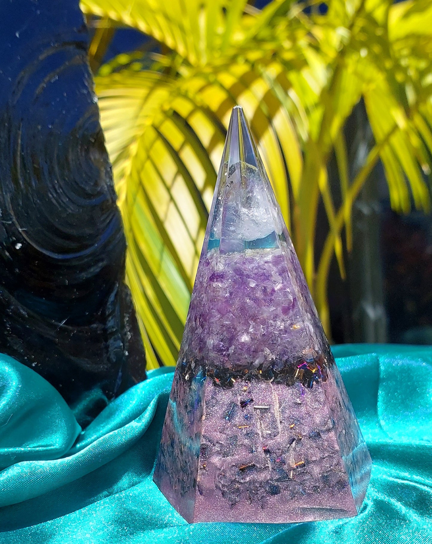 Amethyst Apex - Pentagonal Orgonite Pyramid