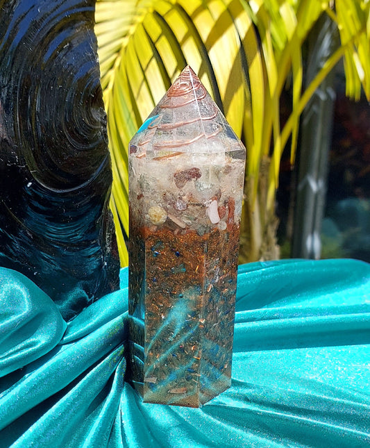 Illuminated Quartz - Orgonite Obelisk