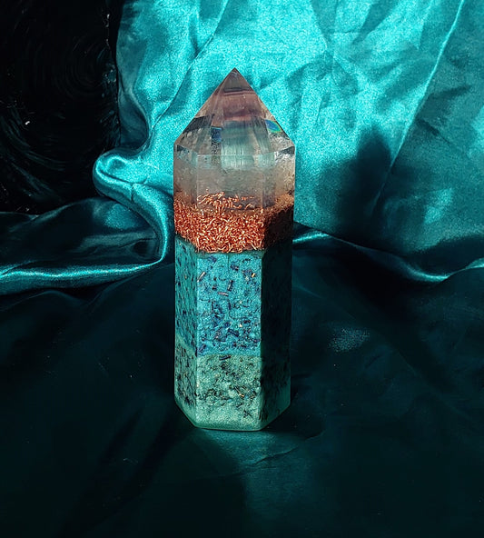 Fluorite Orgonite Obelisk | Focus, Flow & Energetic Reset
