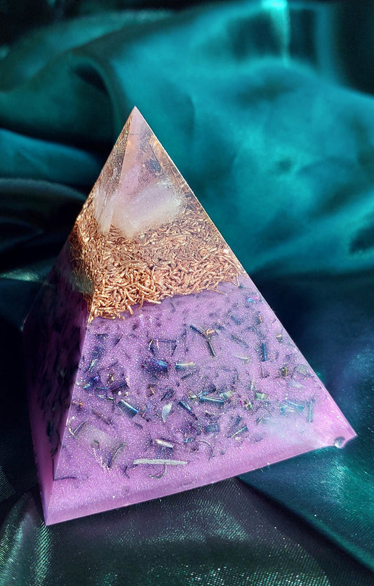 Mini Orgonite Pyramids Collection - Amethyst or Citrine