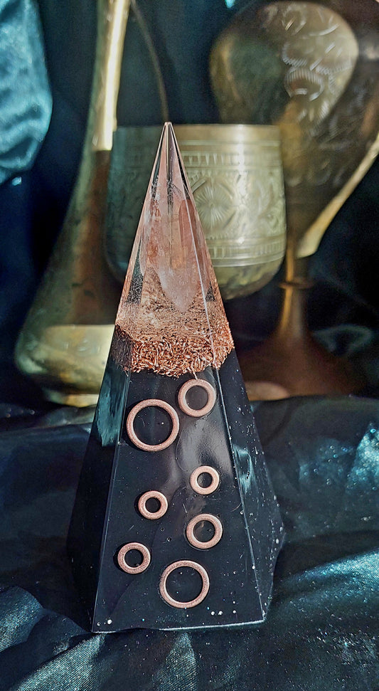 Shungite Orgonite Pyramid - 3 models available - The Soulful Garden