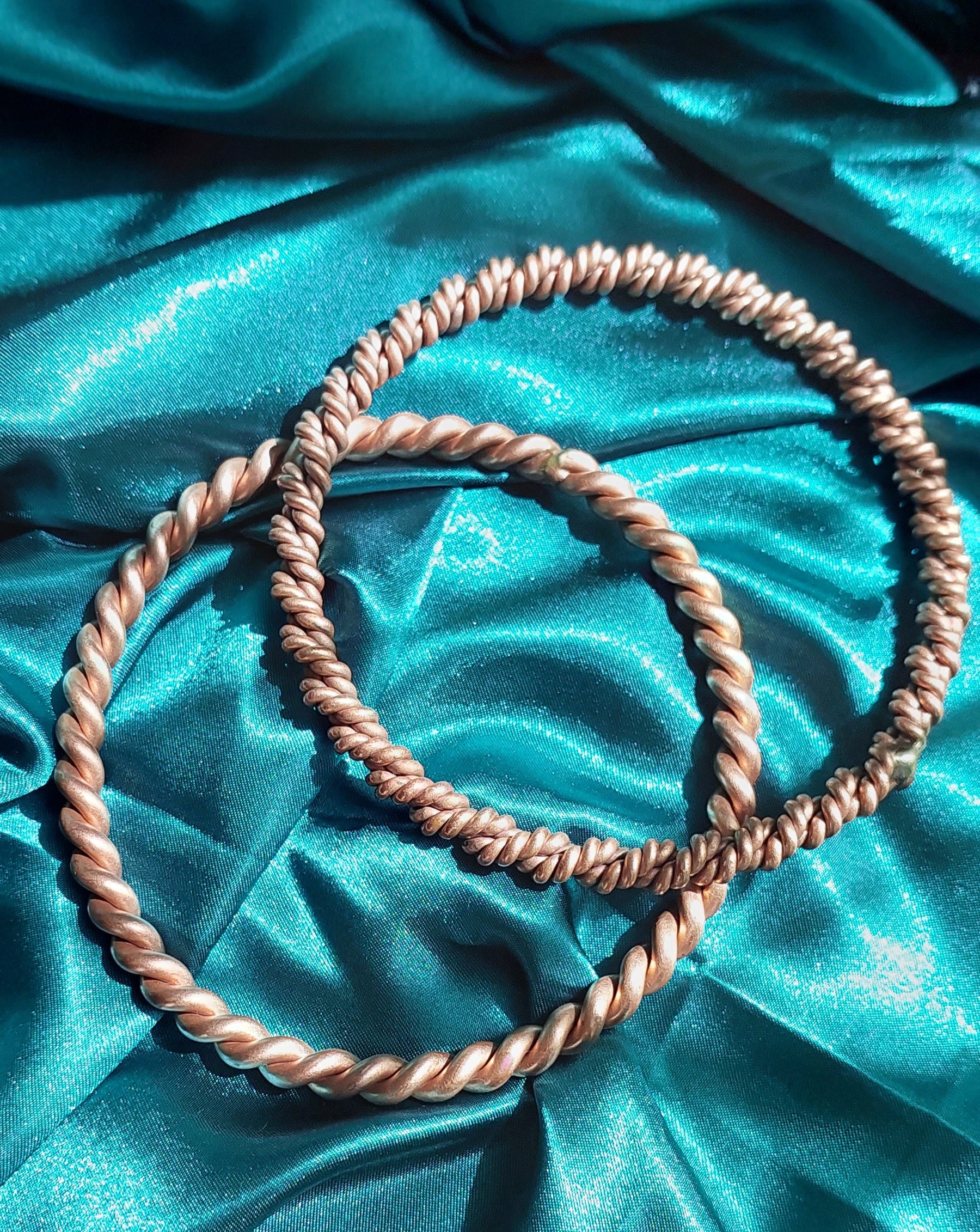 Atlantis & Viking Cubit 443MHz Sacred Copper Tensor Ring - Single or Double Twisted