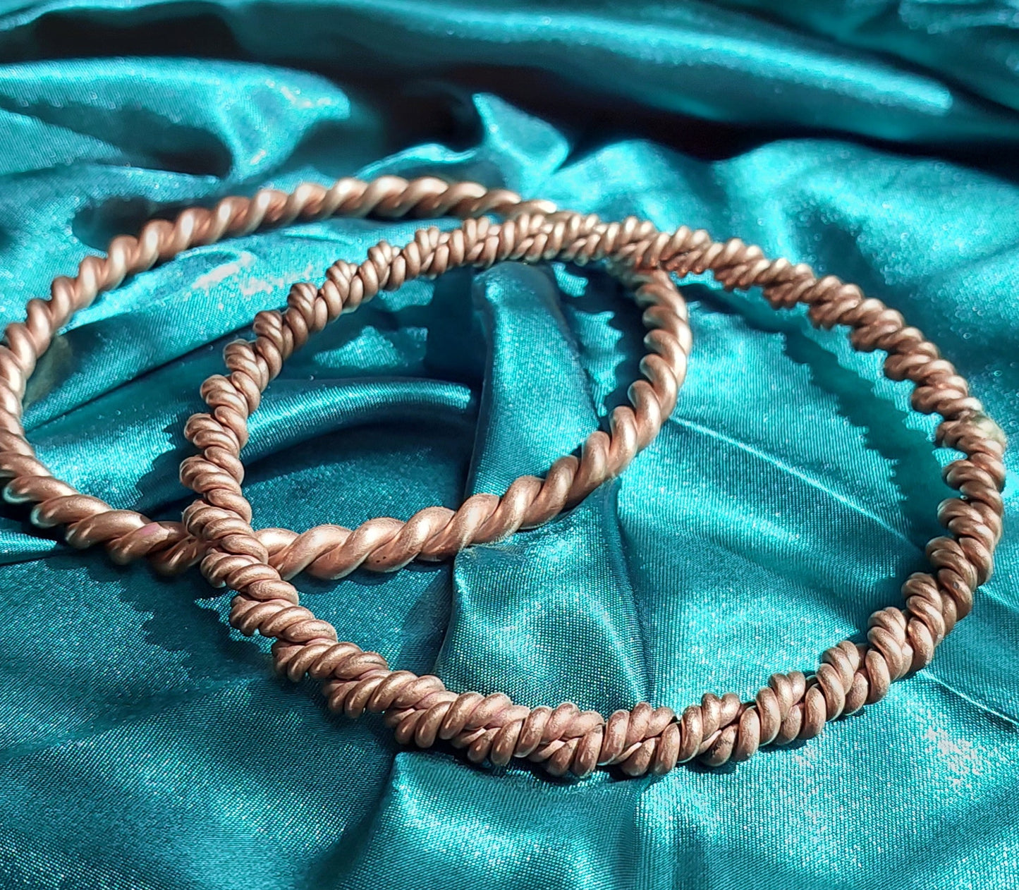 Atlantis/Viking Cubit Copper Tensor Ring - Single or Double Twisted