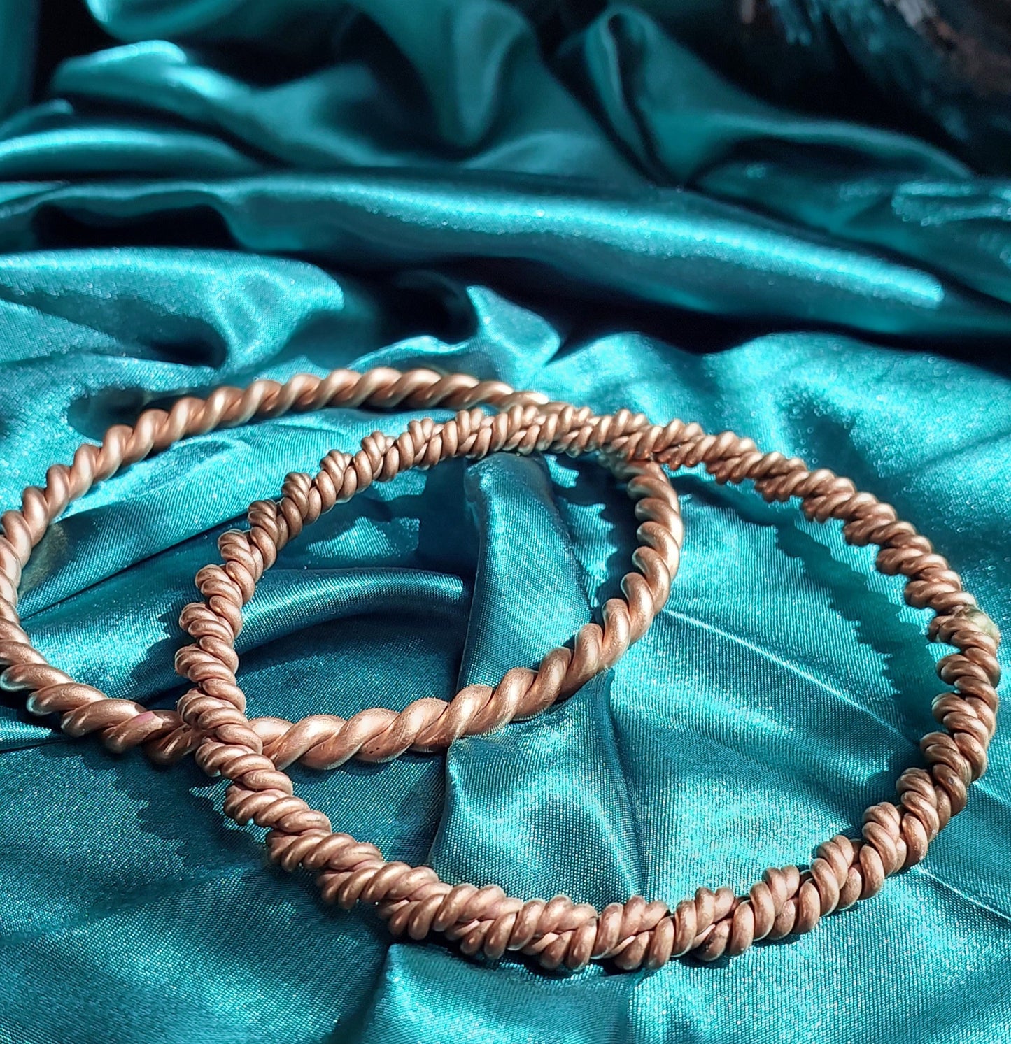 Atlantis/Viking Cubit Copper Tensor Ring - Single or Double Twisted