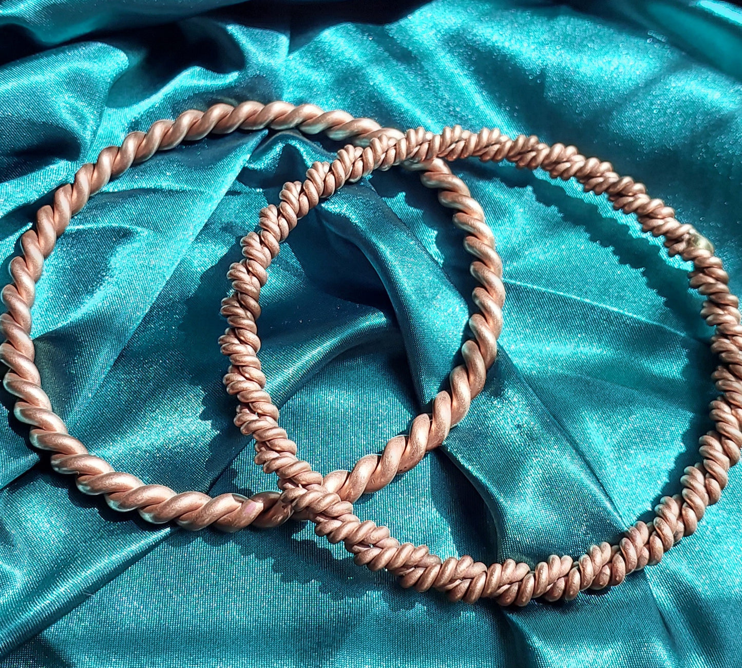 Atlantis/Viking Cubit Copper Tensor Ring - Single or Double Twisted