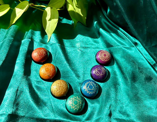 Mini Shungite Orgonite Chakra Set