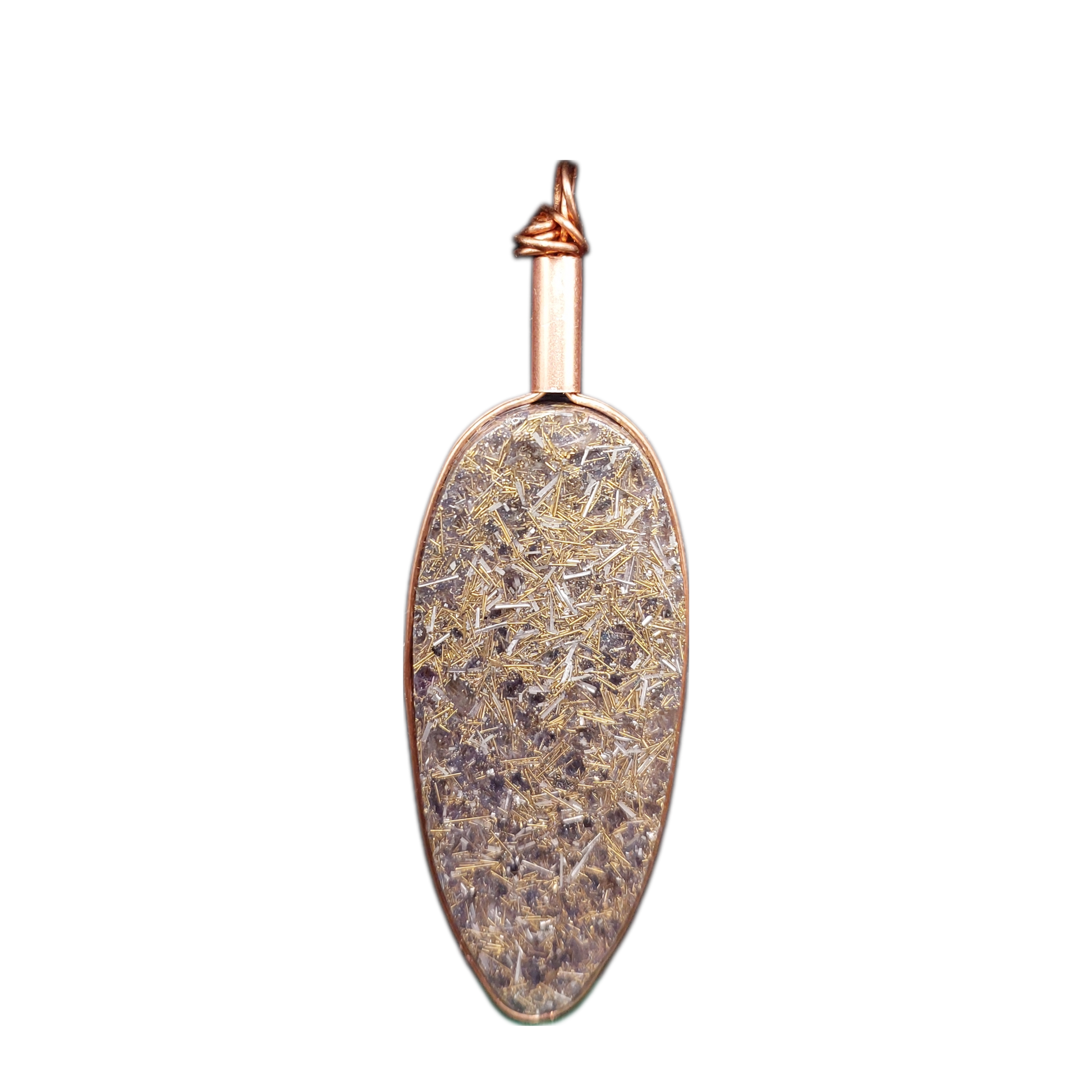 "Violet Flame" Copper Wired Orgonite Pendants - The Soulful Garden