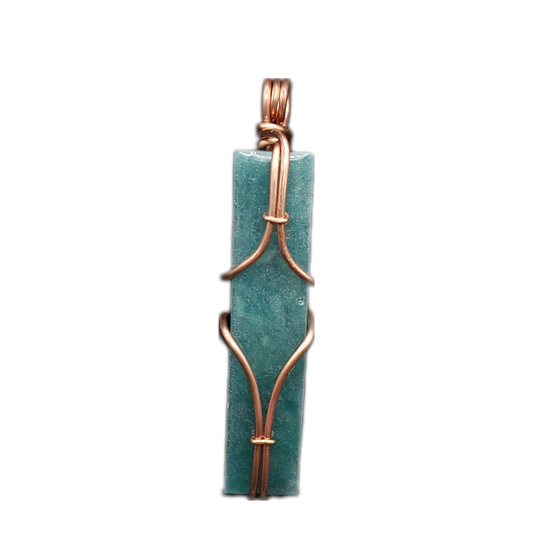 "Turquoise Kyanite" Copper Wired Orgonite Pendants - The Soulful Garden