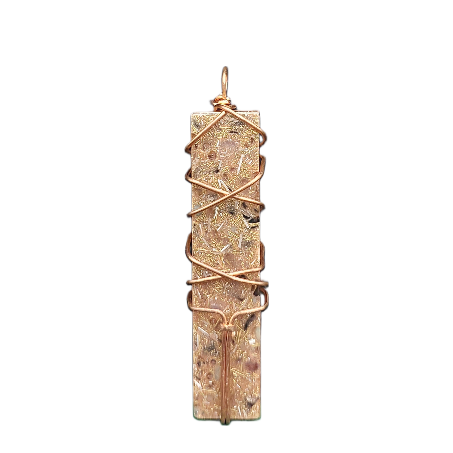 "Rose Clay" Copper Wired Orgonite Pendants - The Soulful Garden