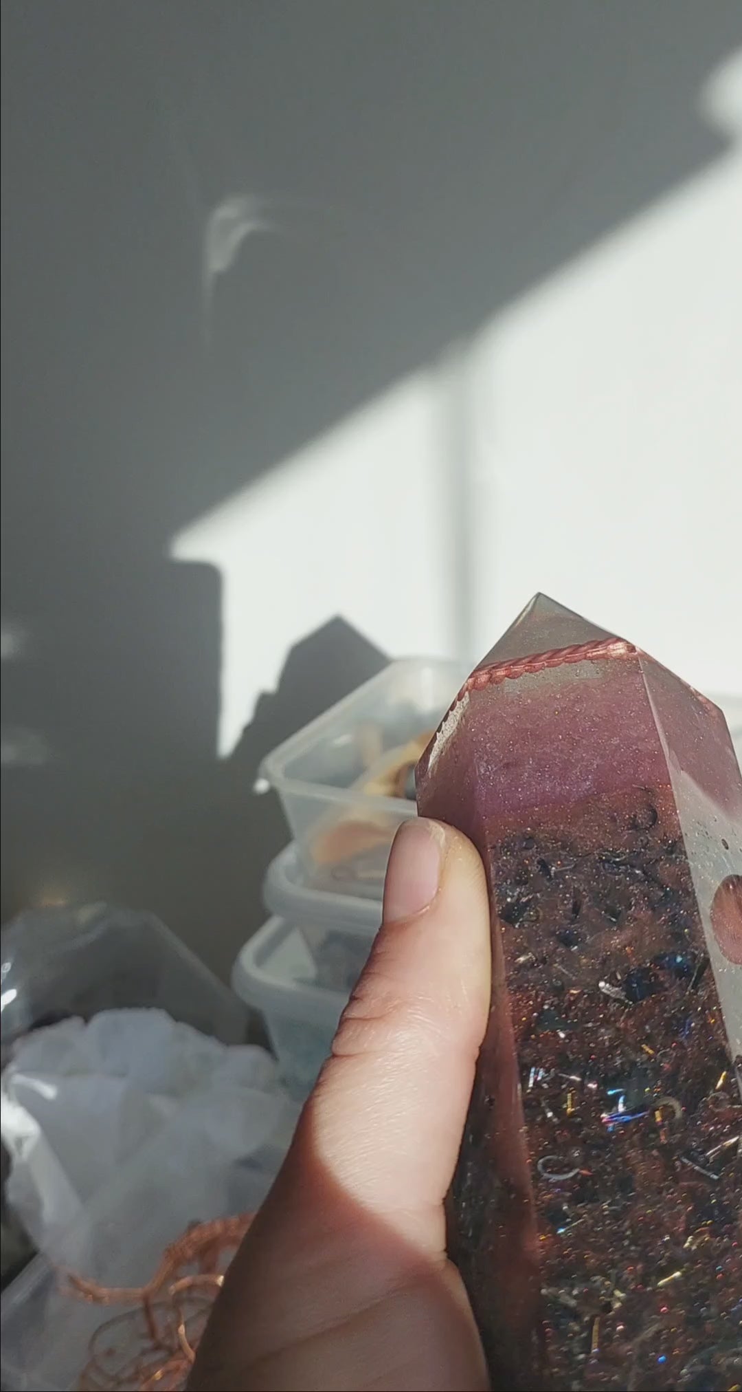 "Elevate Your Space" - Obelisk Orgonite Pyramid with Atlantis Cubit Tensor Ring