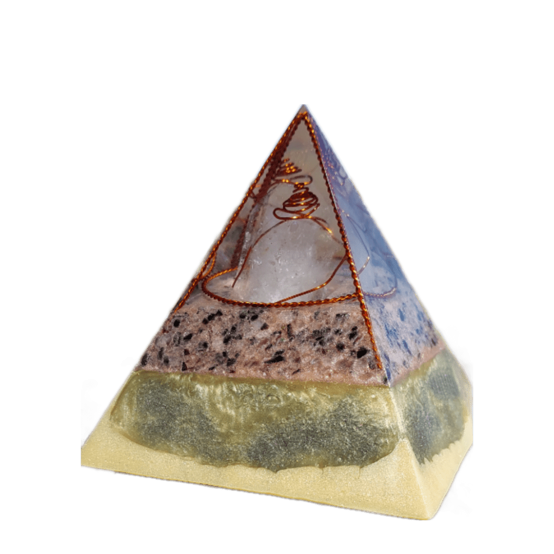 "Transcendent Nexus" Large 4-Sided Orgonite Pyramid